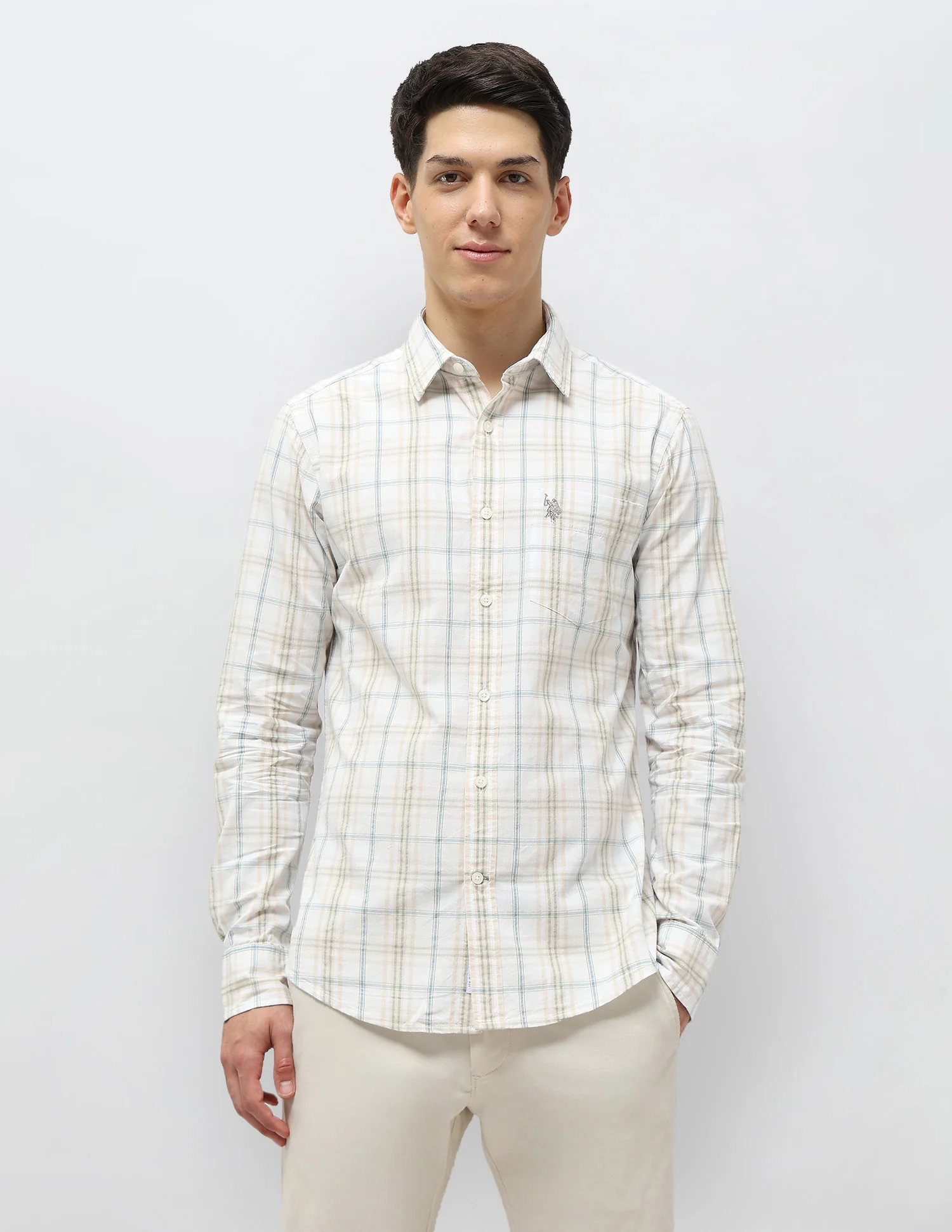 Grid Tattersall Checked Seersucker Shirt - Image 6