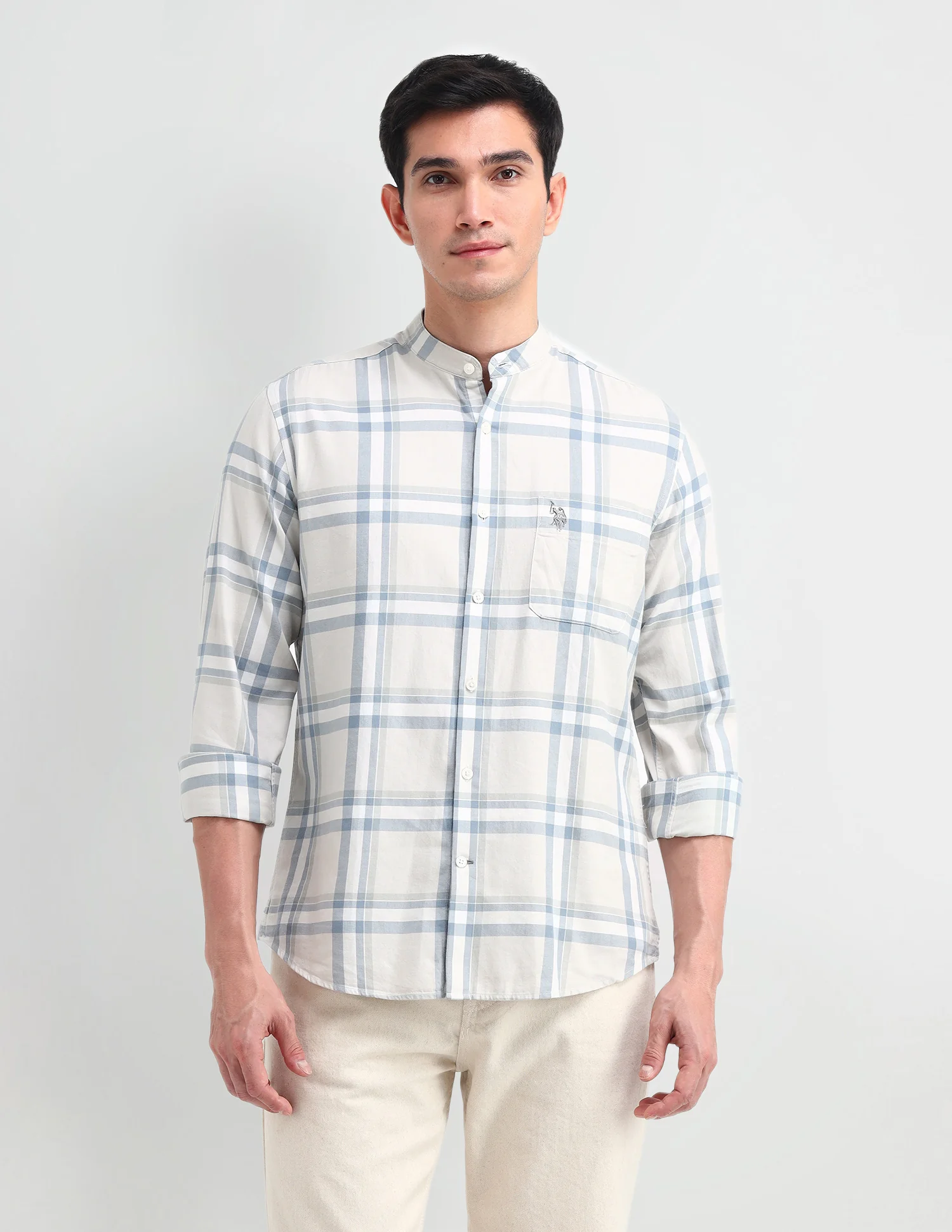Grid Tattersall Checked Slim Fit Shirt - Image 6