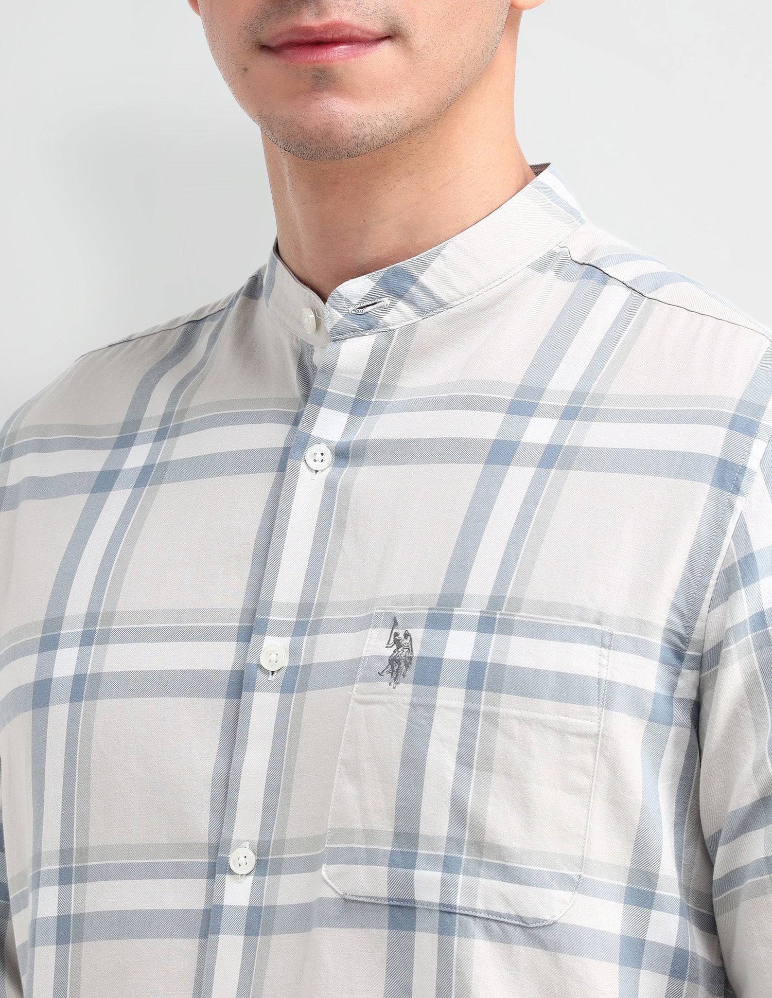 Grid Tattersall Checked Slim Fit Shirt - Image 7