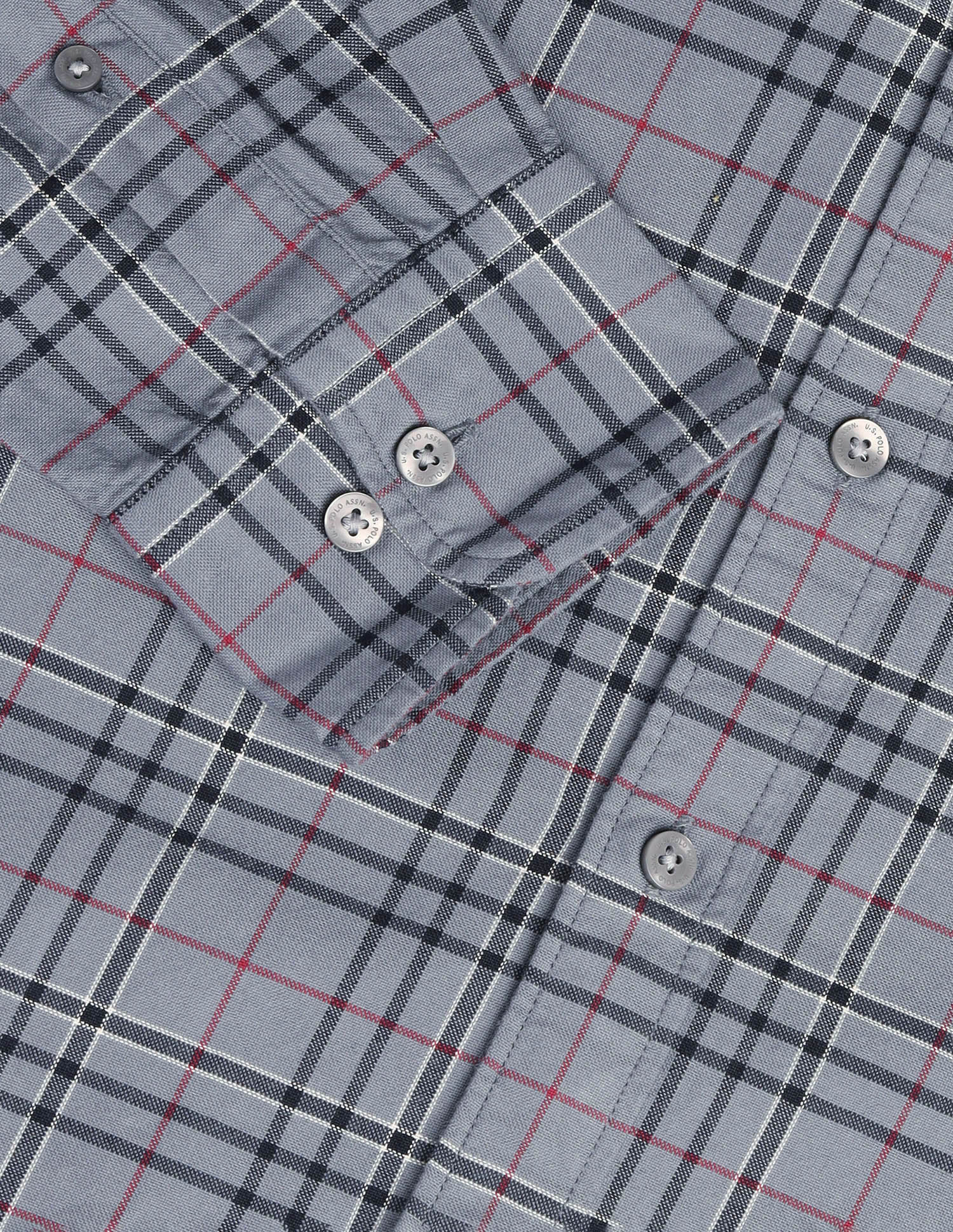Grid Tattersall Checked Tailored Fit Oxford Shirt - Image 8