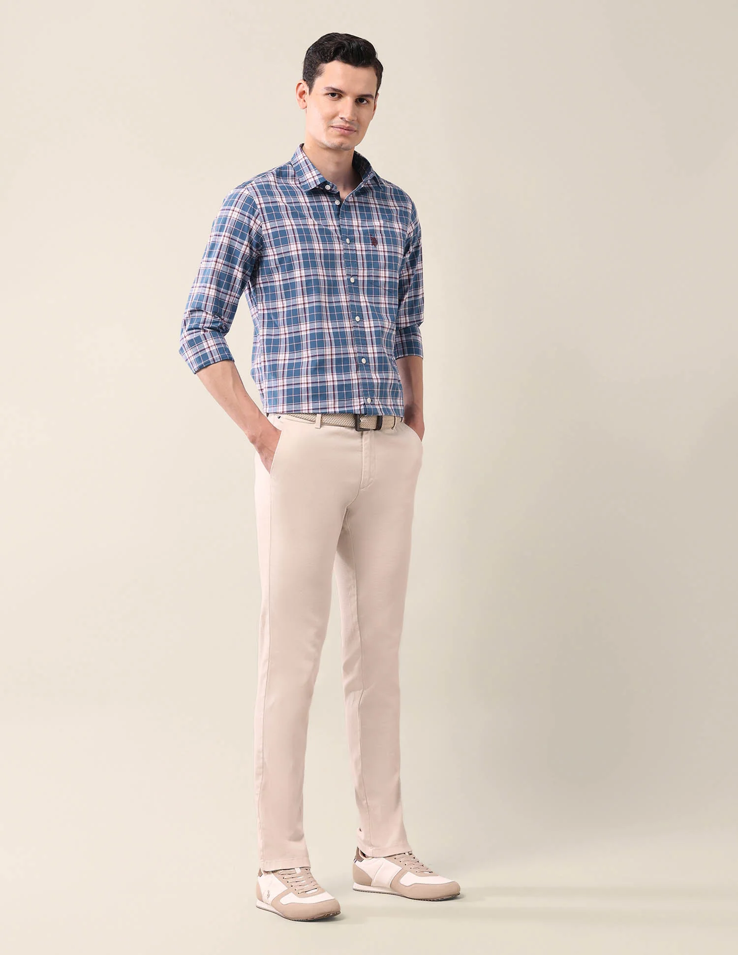 Grid Tattersall Checked Tailored Fit Shirt - Image 3