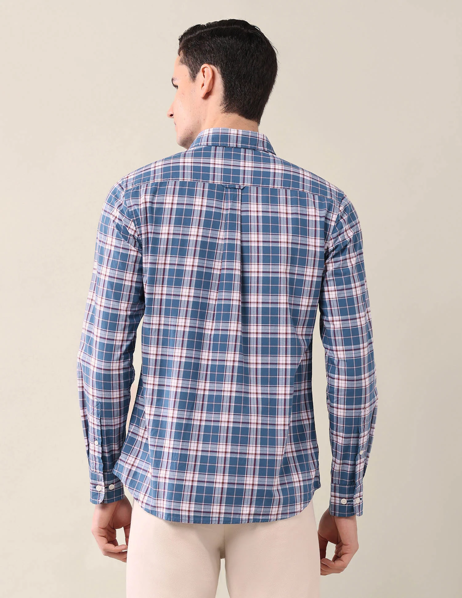 Grid Tattersall Checked Tailored Fit Shirt - Image 5
