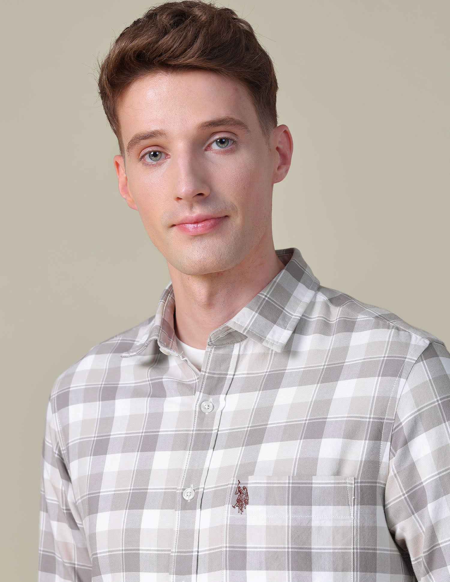 Grid Tattersall Checked Tailored Fit Shirt - Image 7