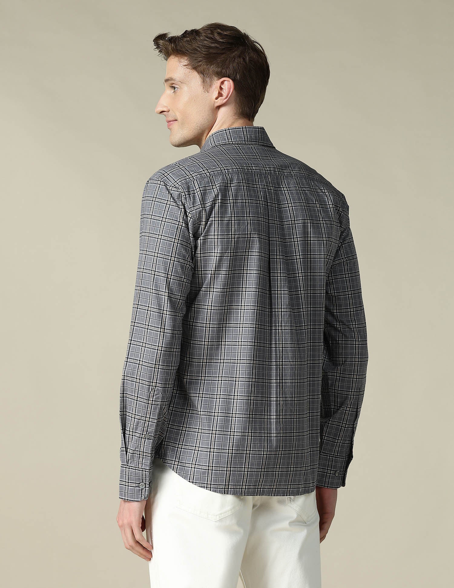 Grid Tattersall Checked Tailored Fit Shirt - Image 5