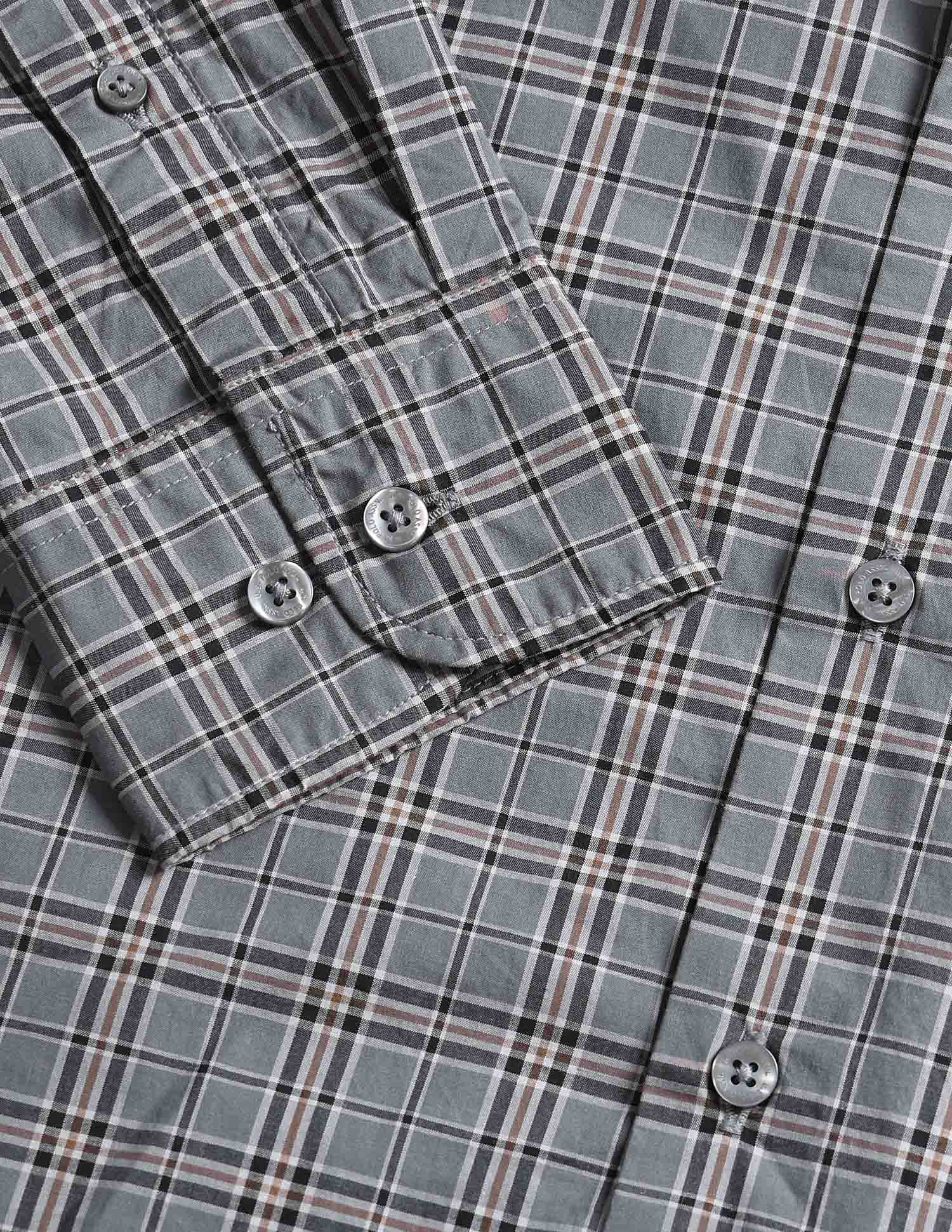 Grid Tattersall Checked Tailored Fit Shirt - Image 8