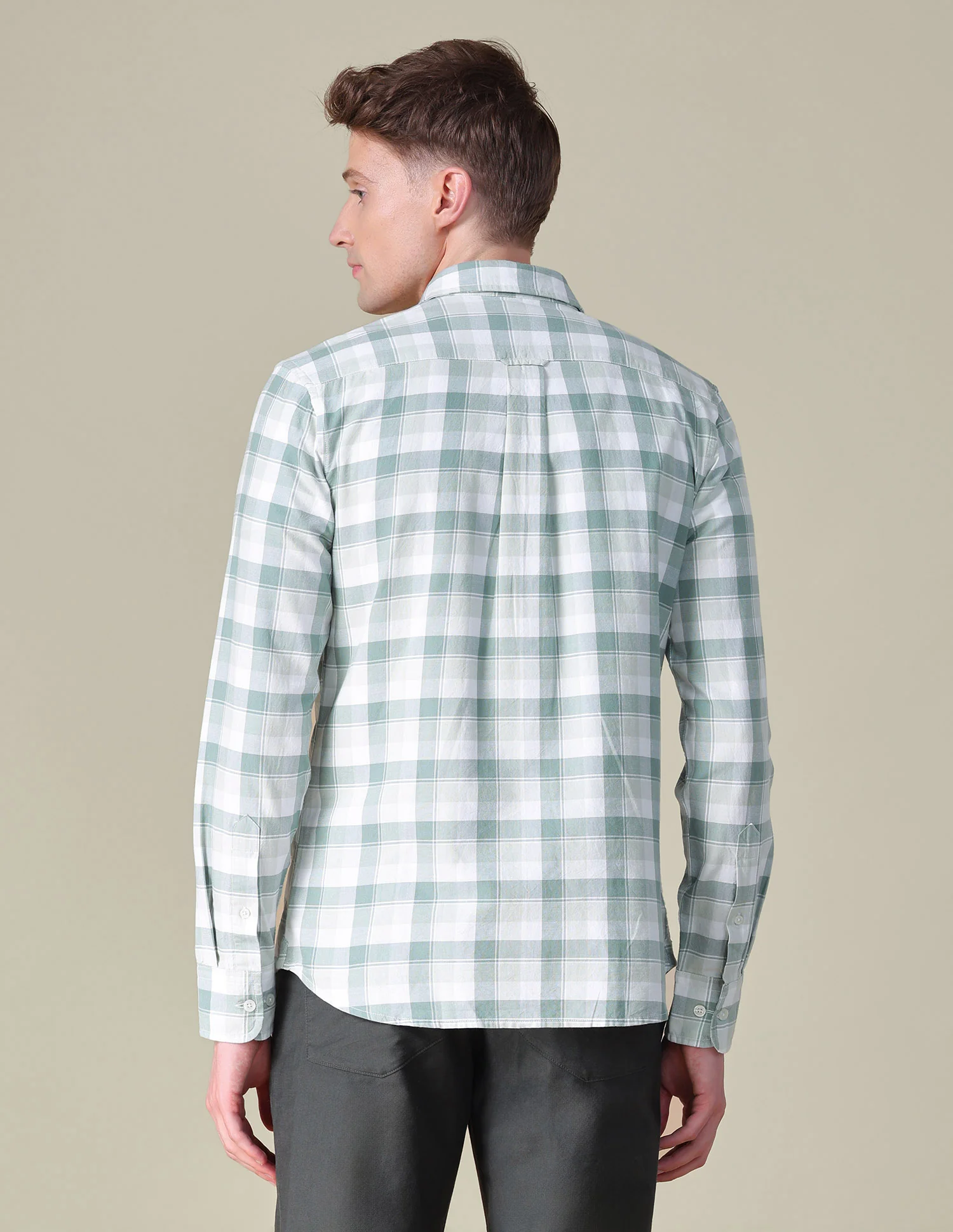 Grid Tattersall Checked Tailored Fit Shirt - Image 5