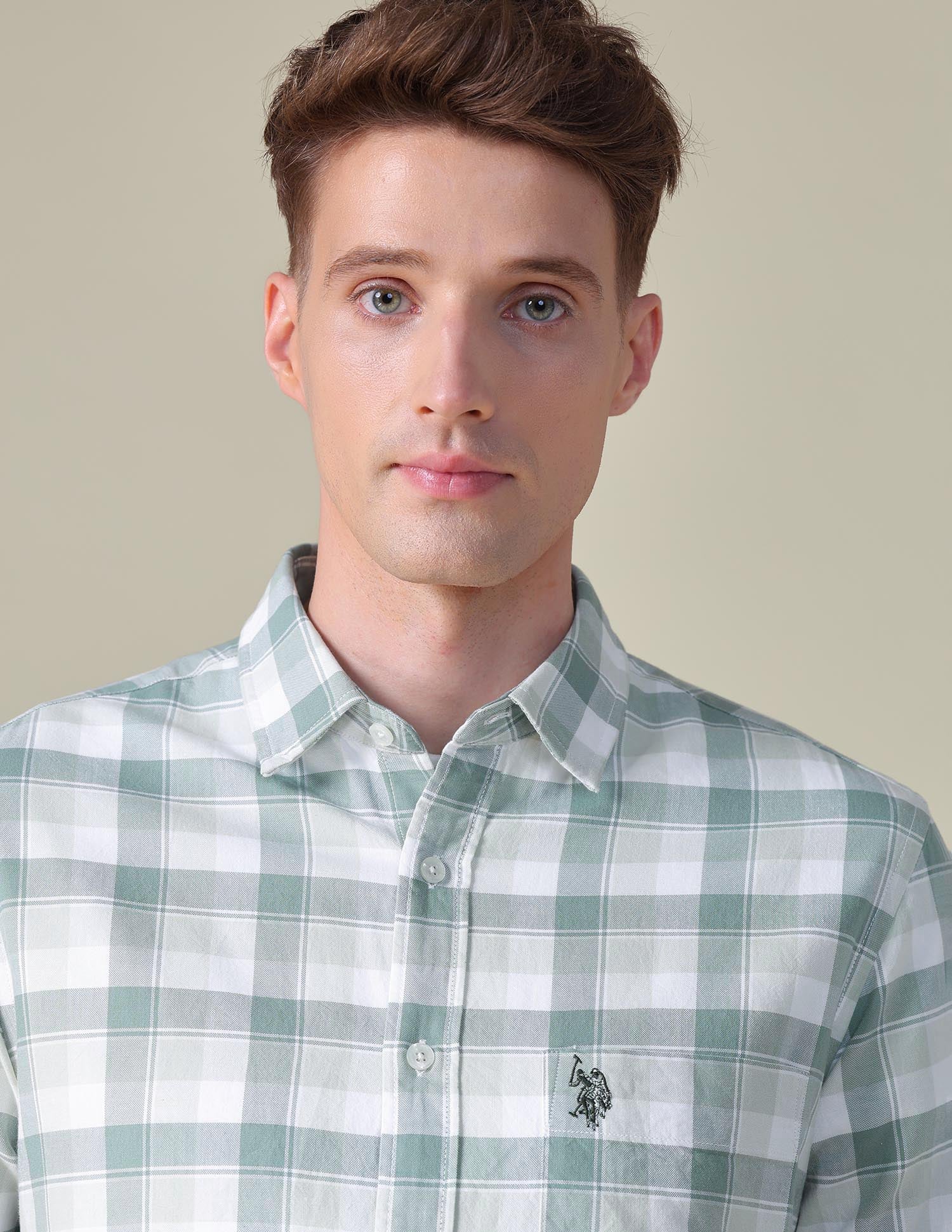 Grid Tattersall Checked Tailored Fit Shirt - Image 7