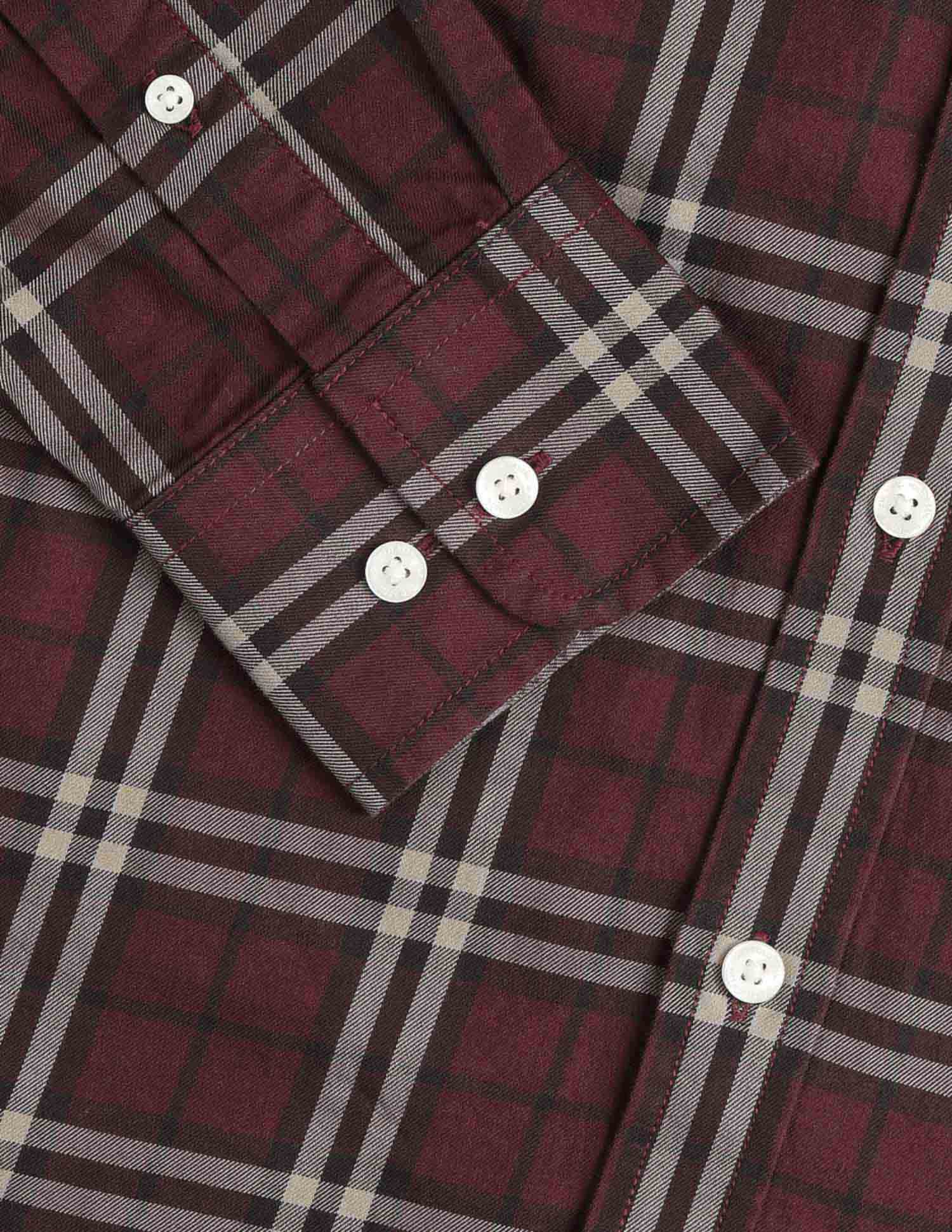 Grid Tattersall Checked Tailored Fit Shirt - Image 8