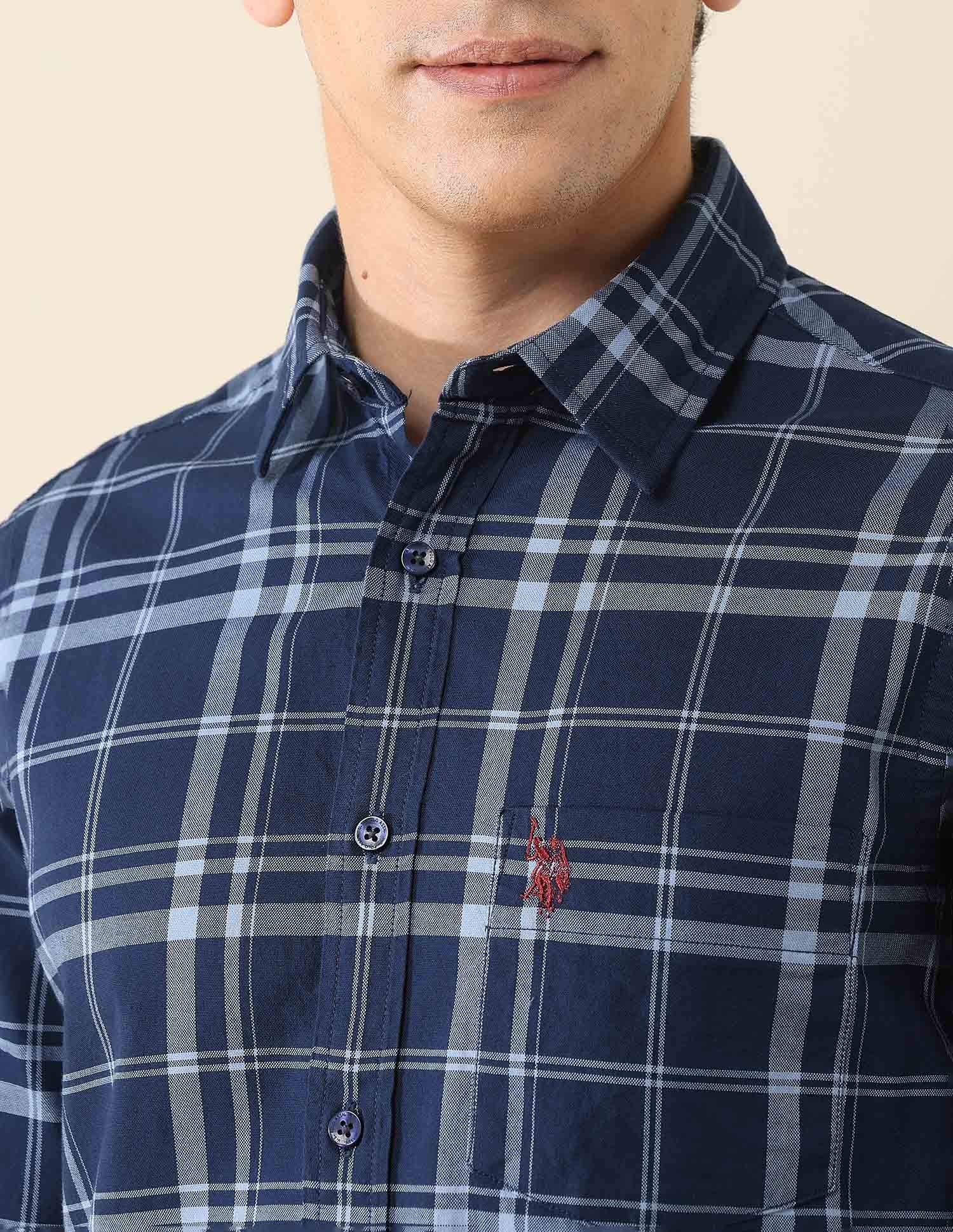 Grid Tattersall Checked Tailored Fit Shirt - Image 7