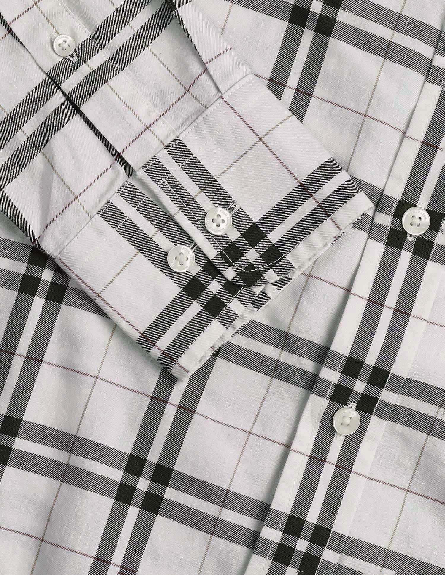 Grid Tattersall Checked Tailored Fit Shirt - Image 8