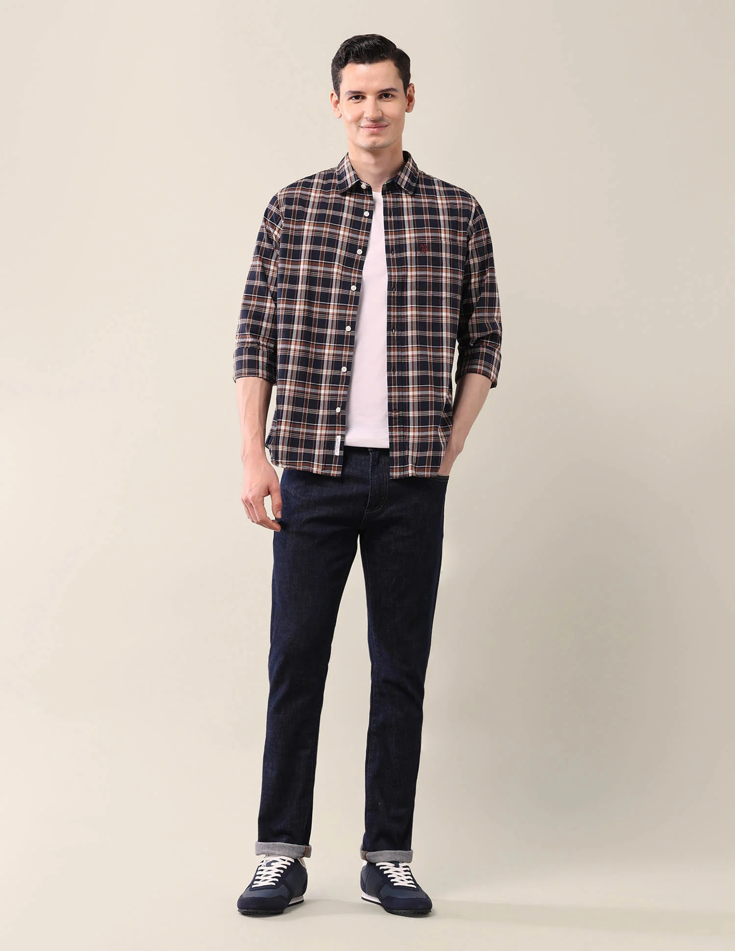 Grid Tattersall Checked Tailored Fit Shirt - Image 3