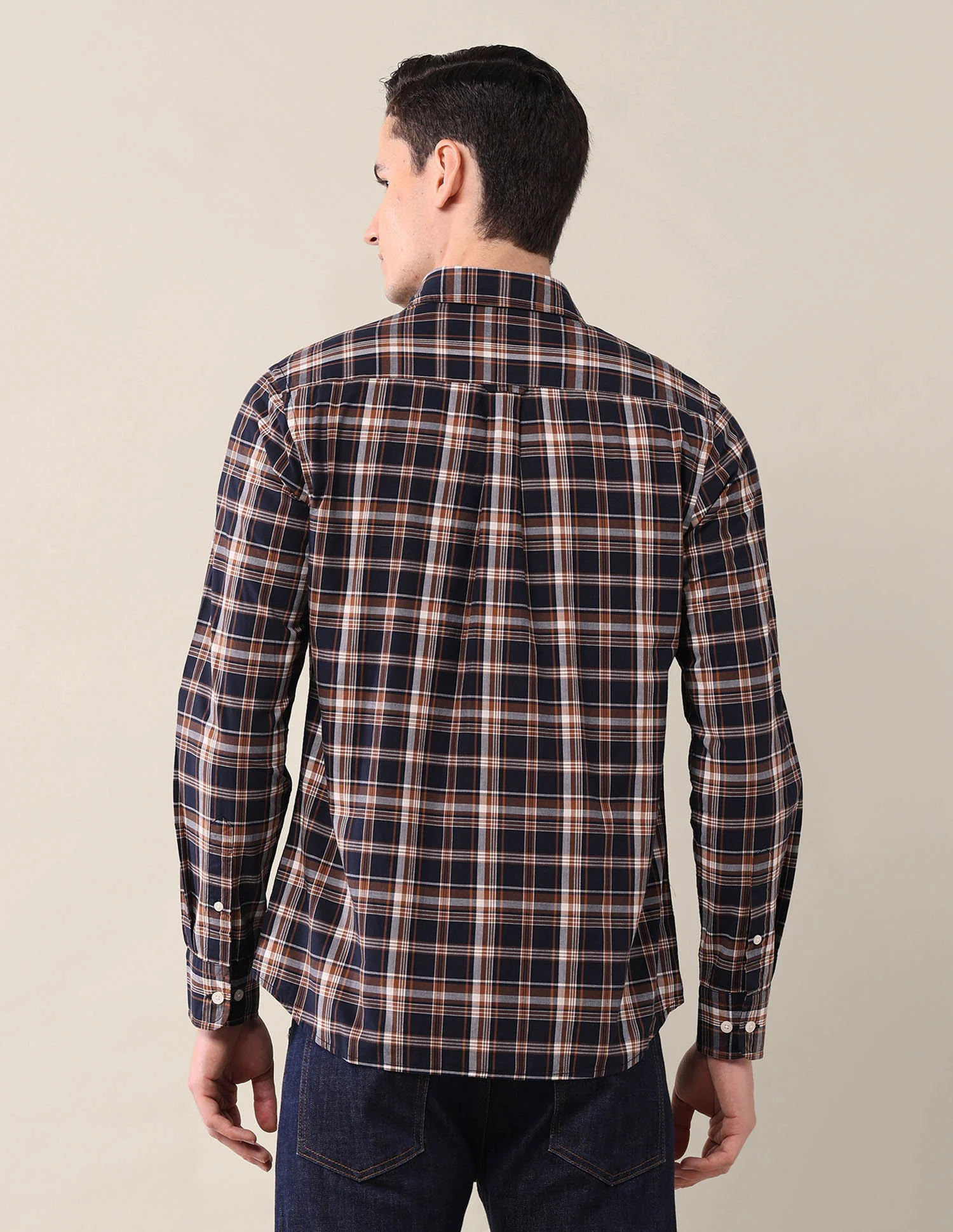 Grid Tattersall Checked Tailored Fit Shirt - Image 5