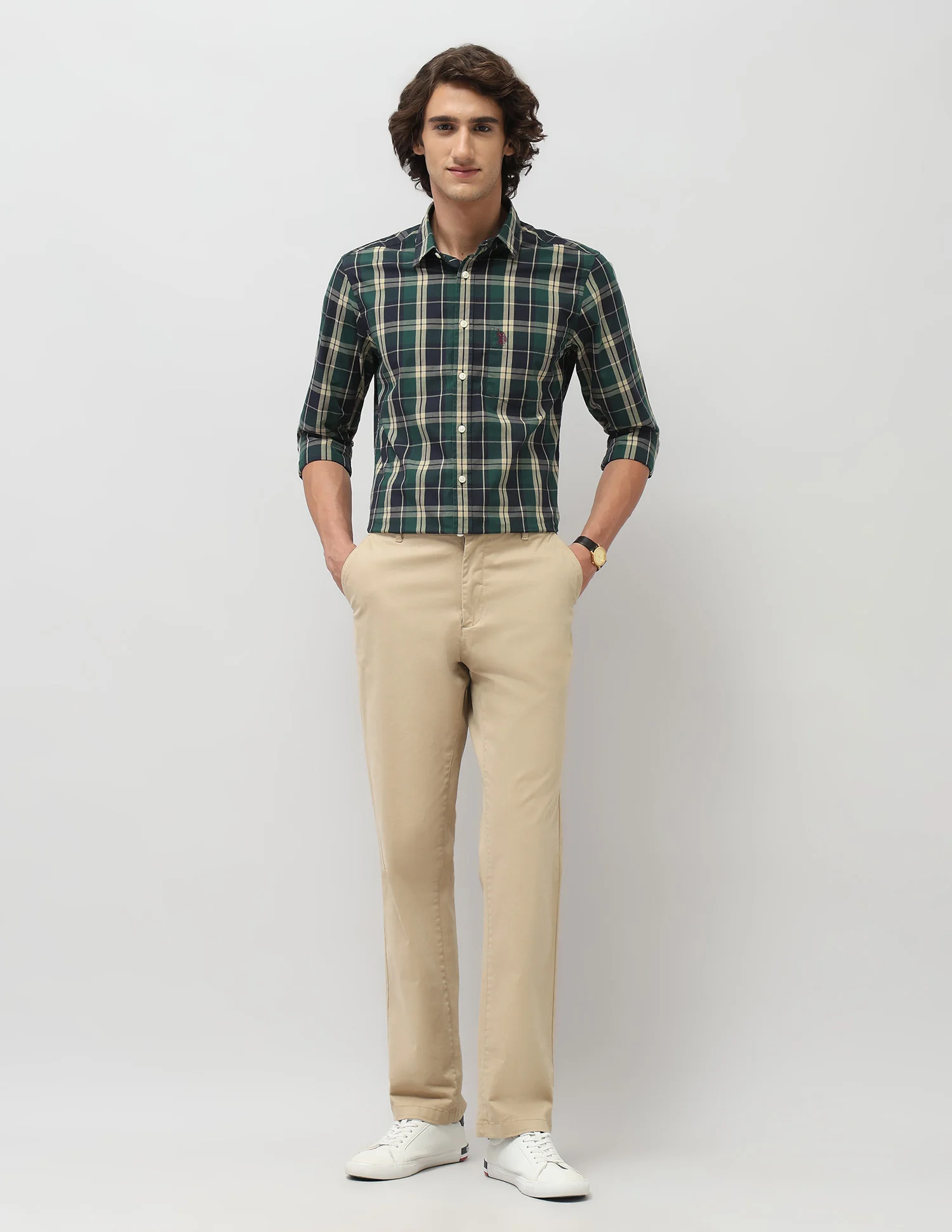 Grid Tattersall Checked Tailored Fit Shirt - Image 3