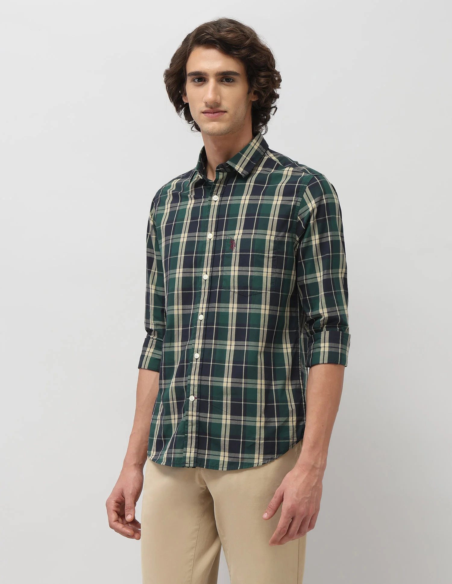 Grid Tattersall Checked Tailored Fit Shirt - Image 4