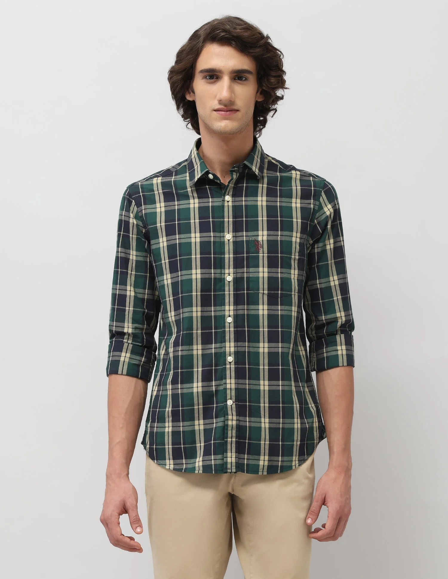 Grid Tattersall Checked Tailored Fit Shirt - Image 6