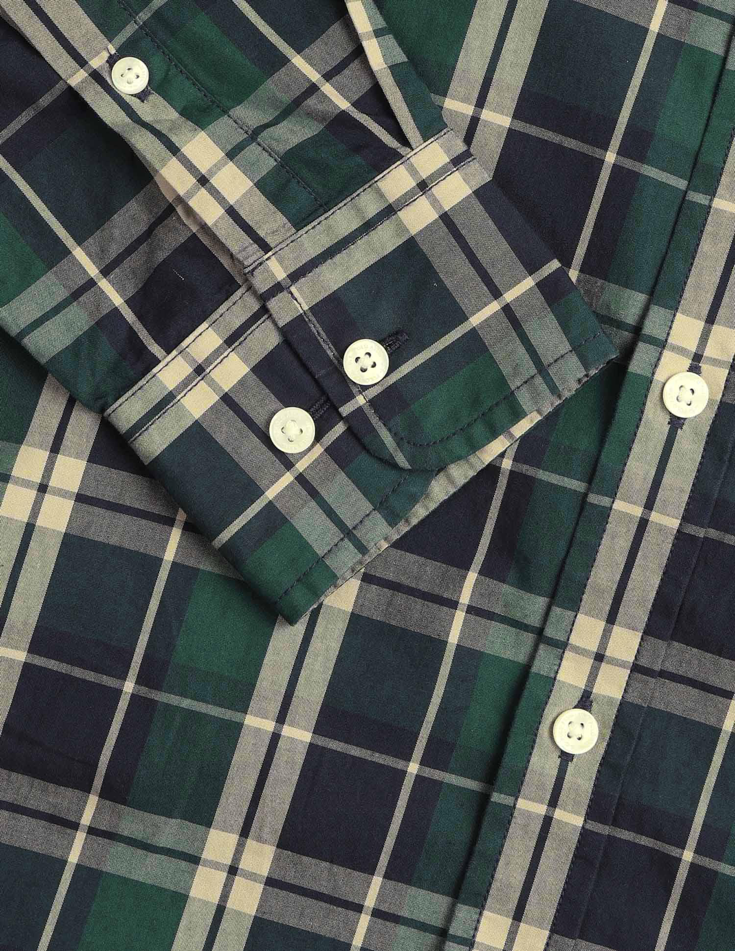 Grid Tattersall Checked Tailored Fit Shirt - Image 8