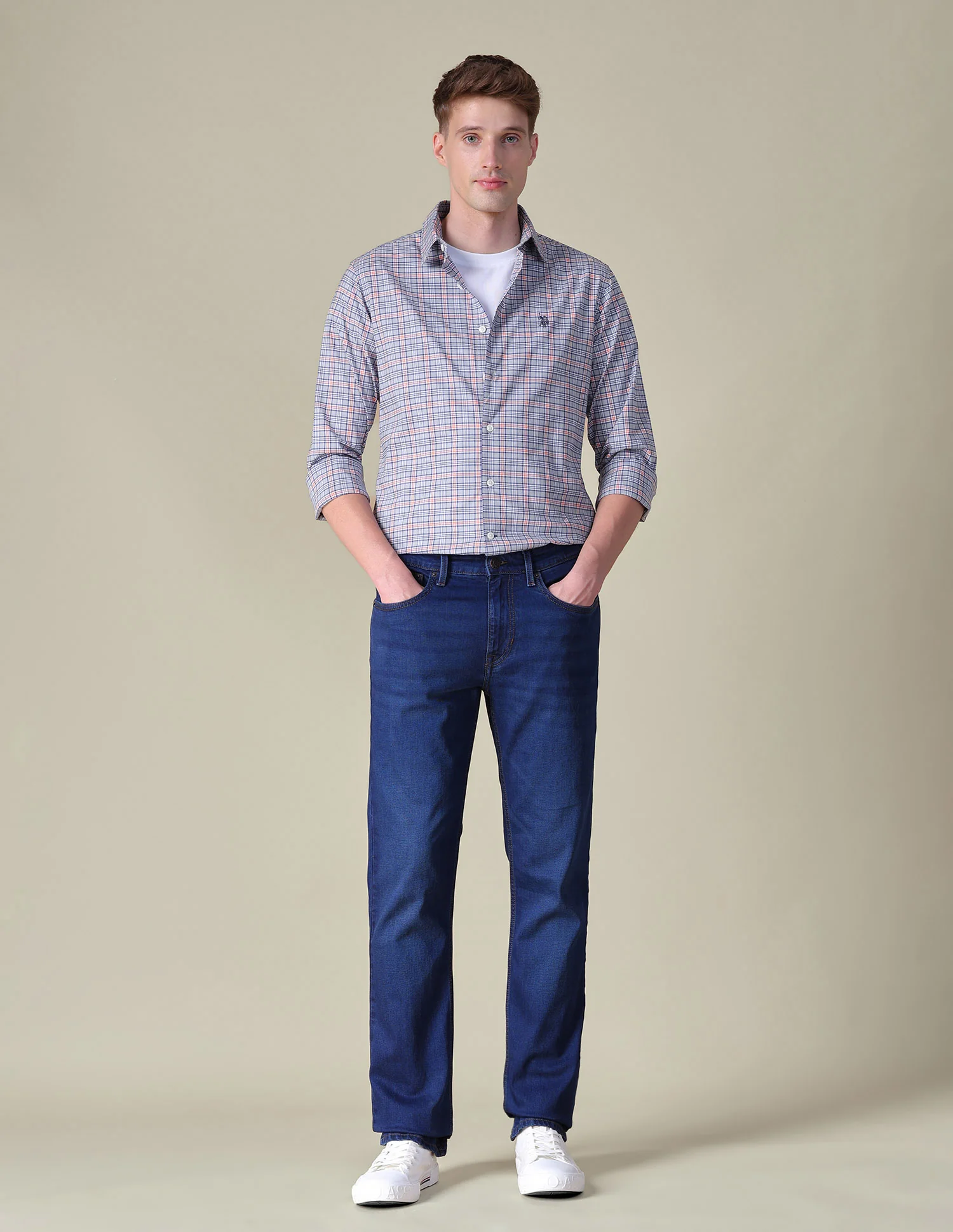 Grid Tattersall Checked Tailored Fit Shirt - Image 3