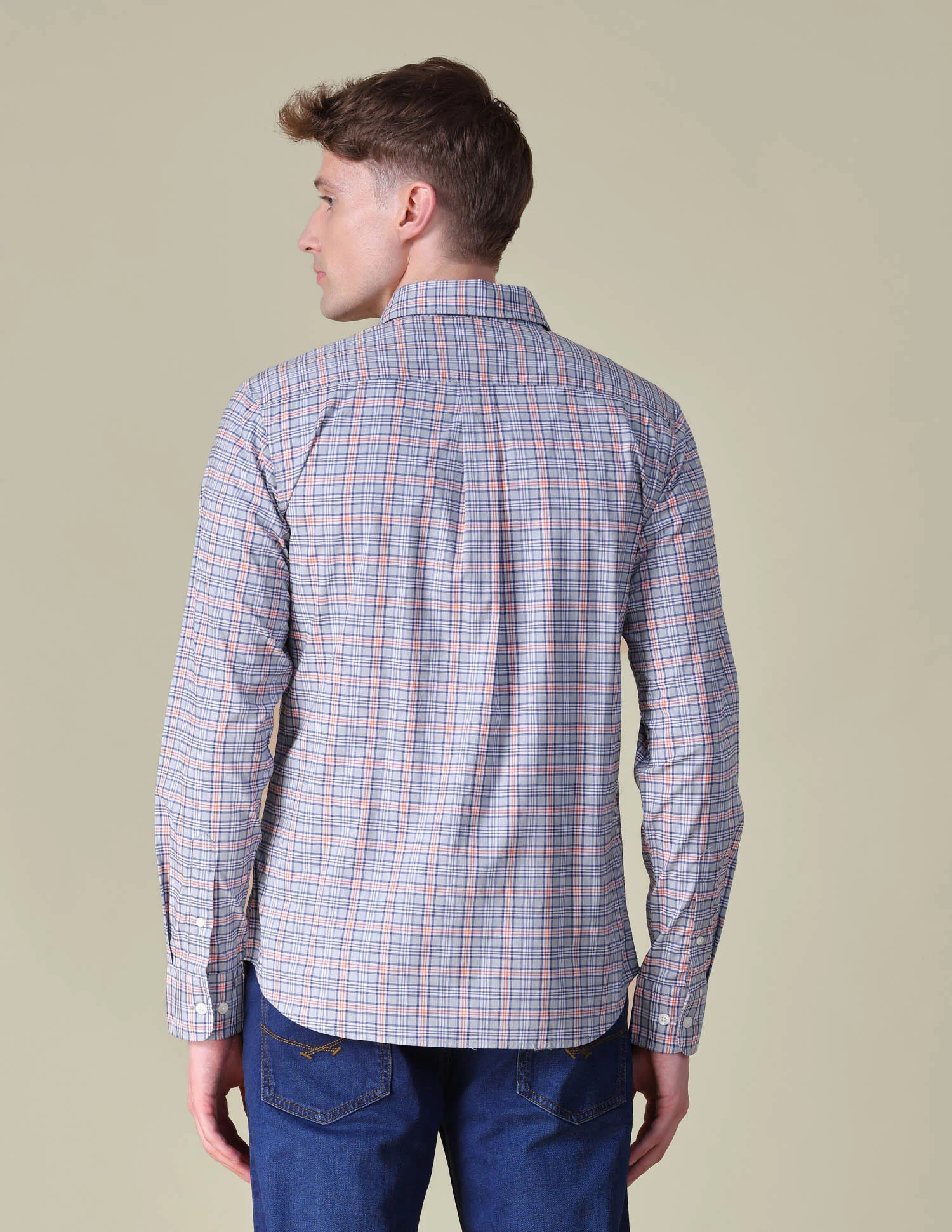 Grid Tattersall Checked Tailored Fit Shirt - Image 5