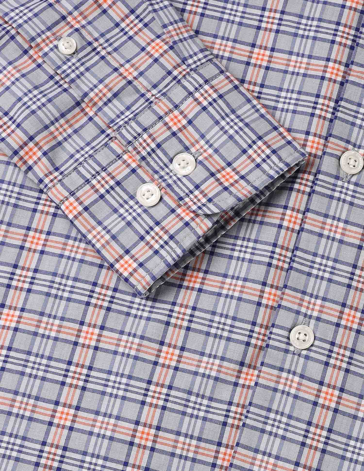 Grid Tattersall Checked Tailored Fit Shirt - Image 8