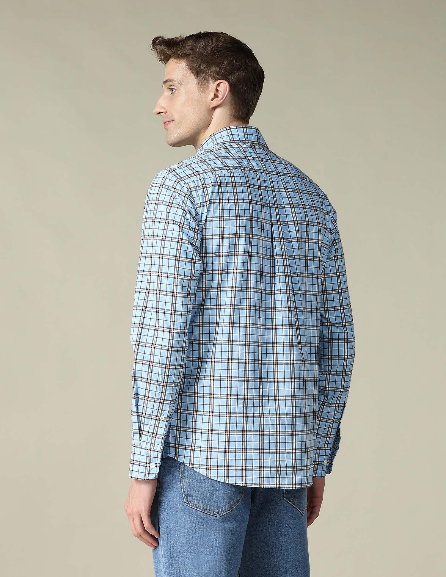 Grid Tattersall Checked Tailored Fit Shirt - Image 5