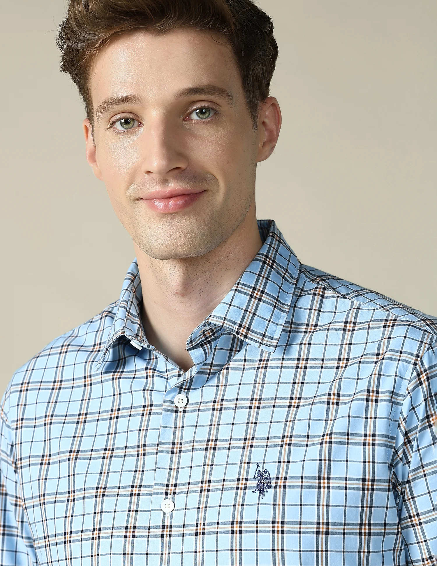 Grid Tattersall Checked Tailored Fit Shirt - Image 7