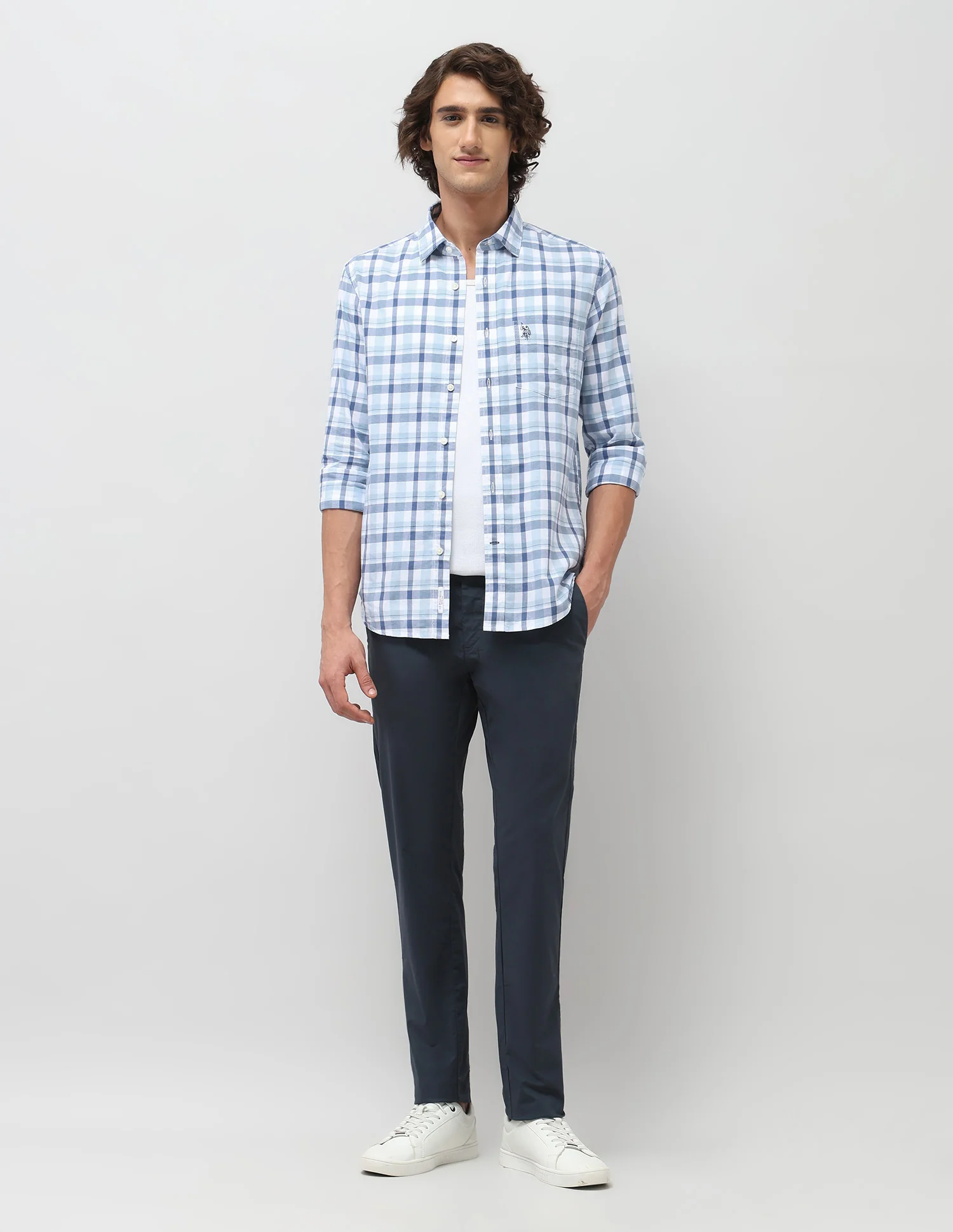 Grid Tattersall Checked Tailored Fit Shirt - Image 3