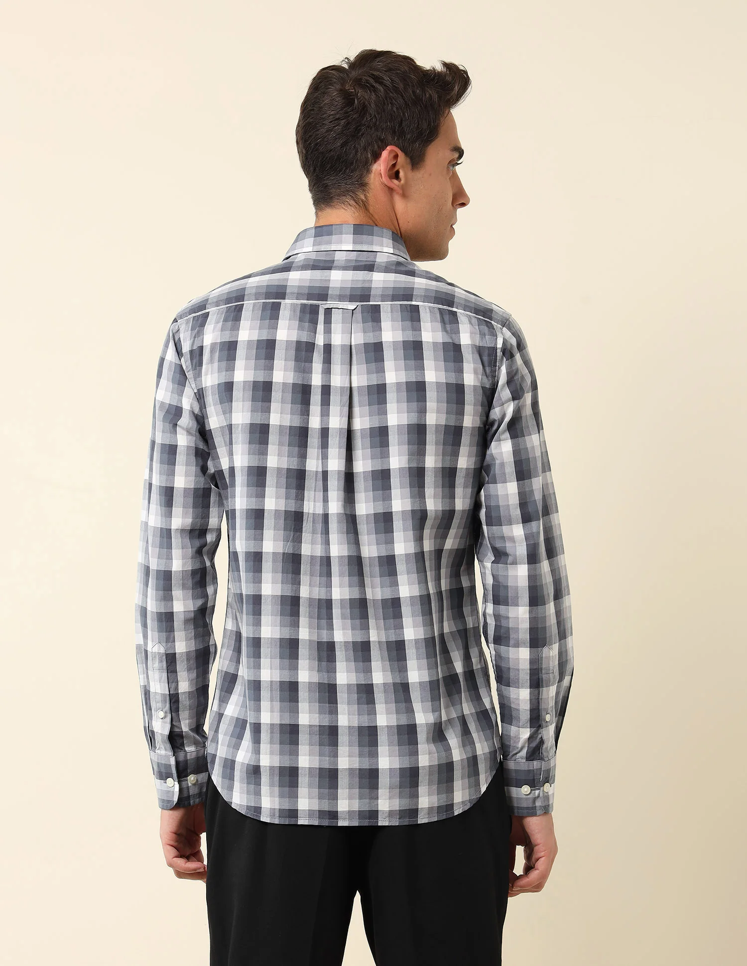 Grid Tattersall Checked Tailored Fit Shirt - Image 5
