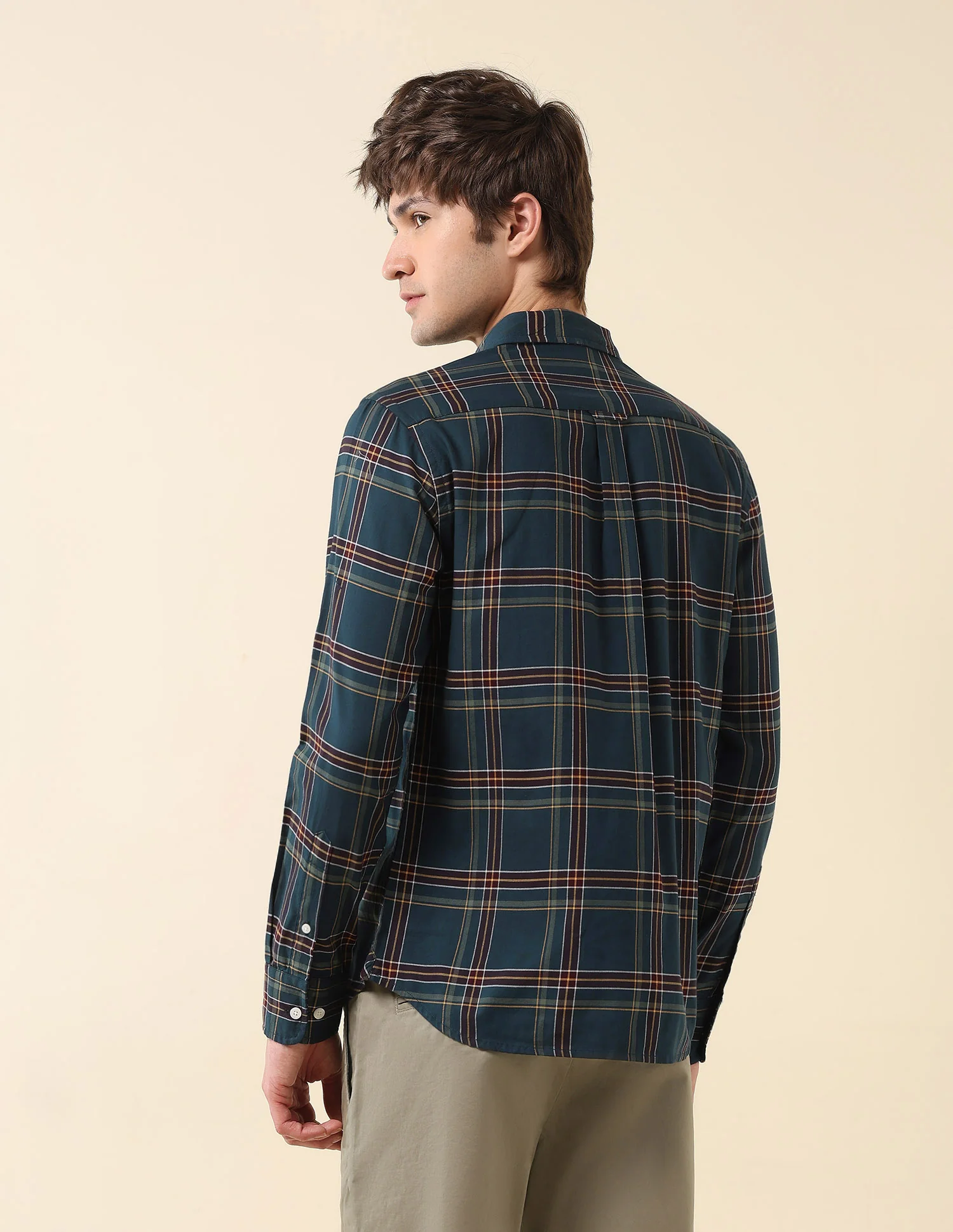 Grid Tattersall Checked Tailored Fit Shirt - Image 5