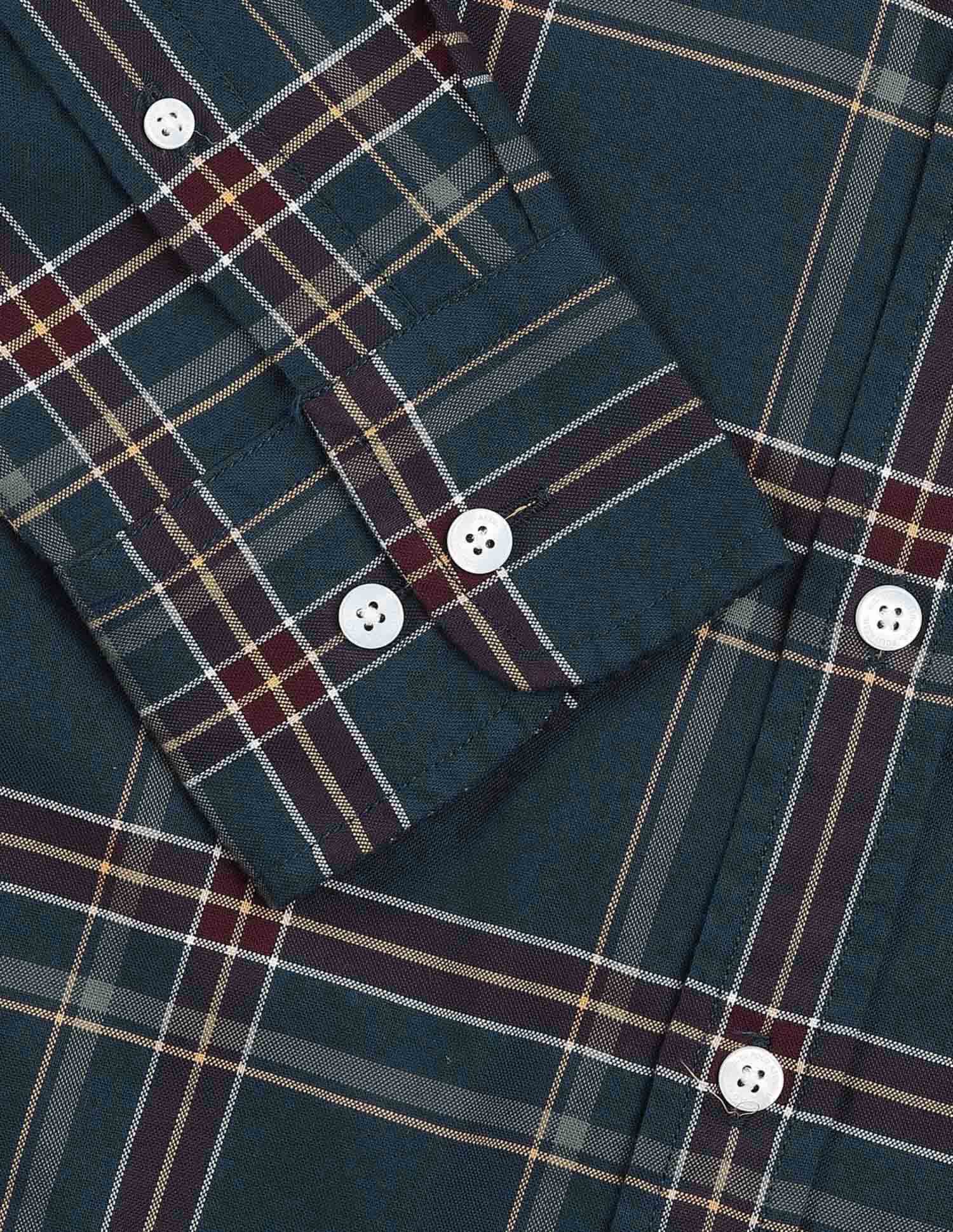 Grid Tattersall Checked Tailored Fit Shirt - Image 8
