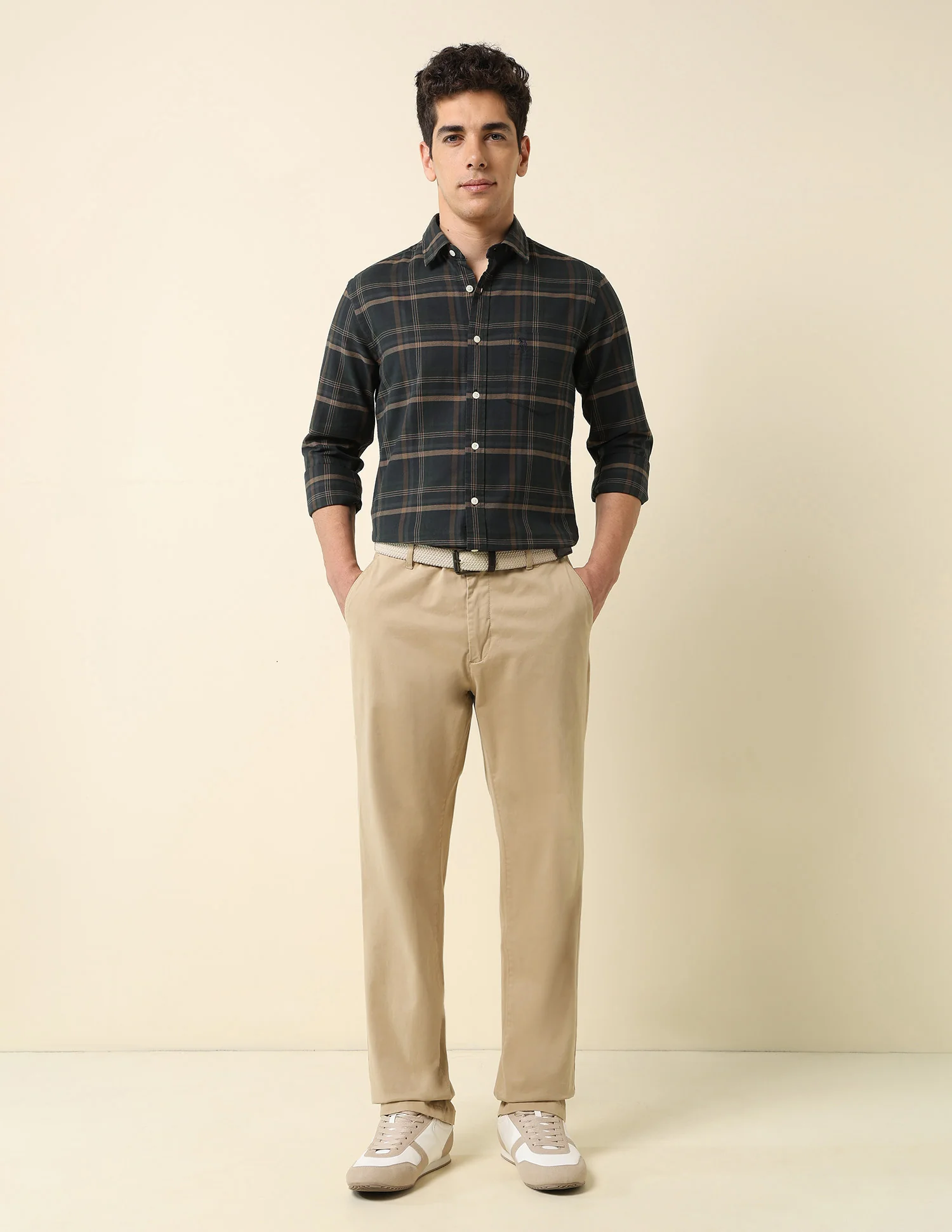 Grid Tattersall Checked Tailored Fit Shirt - Image 3