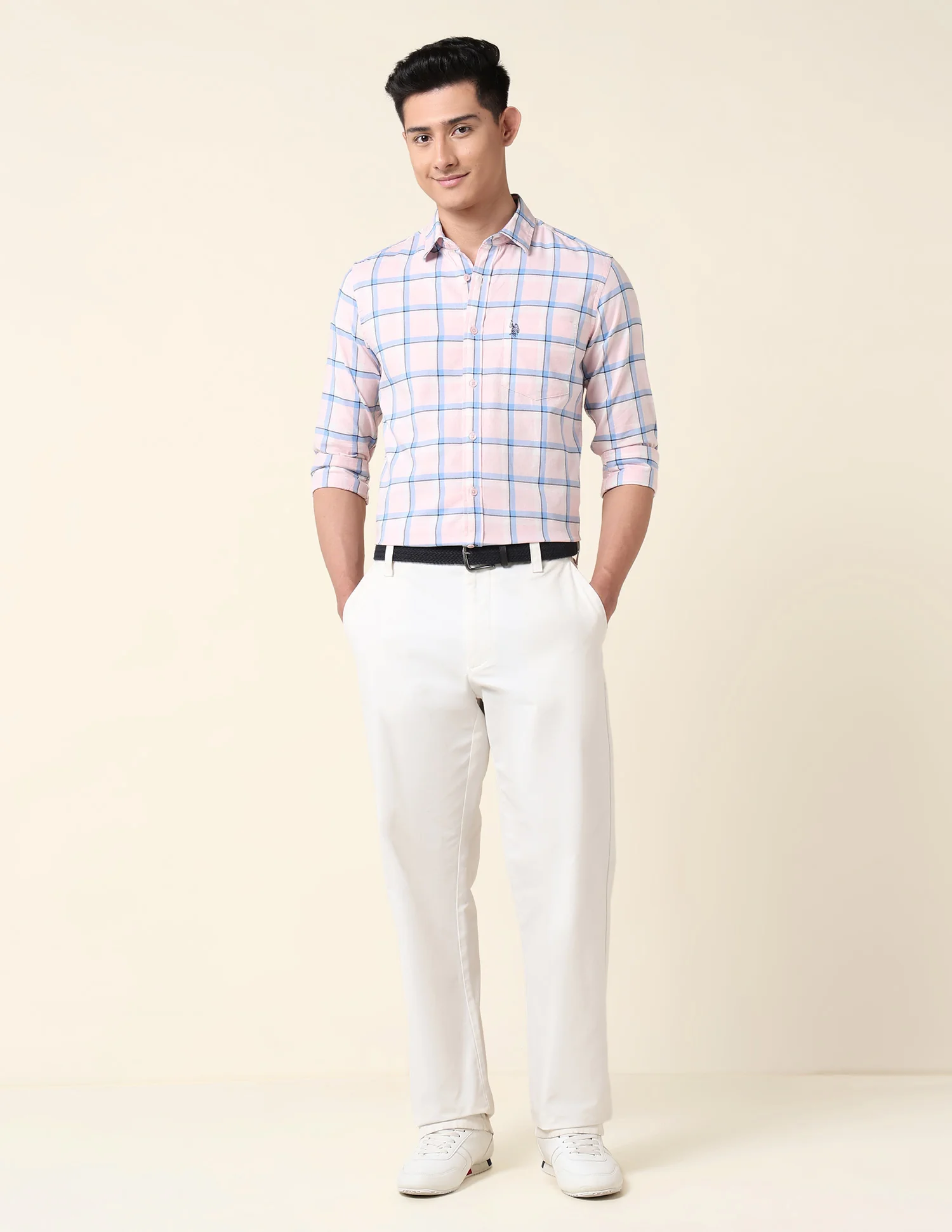 Grid Tattersall Checked Tailored Fit Shirt - Image 3
