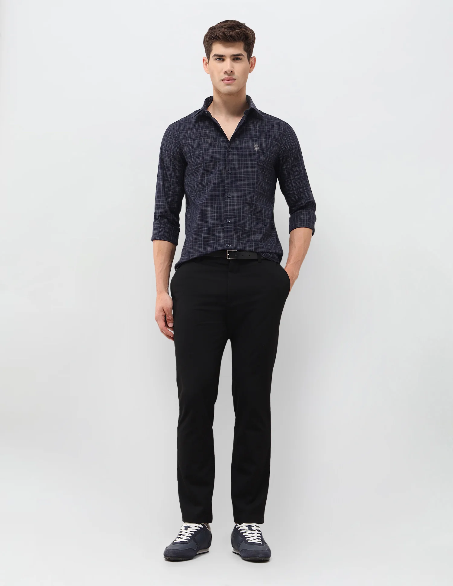 Grid Tattersall Checked Tailored Fit Shirt - Image 3