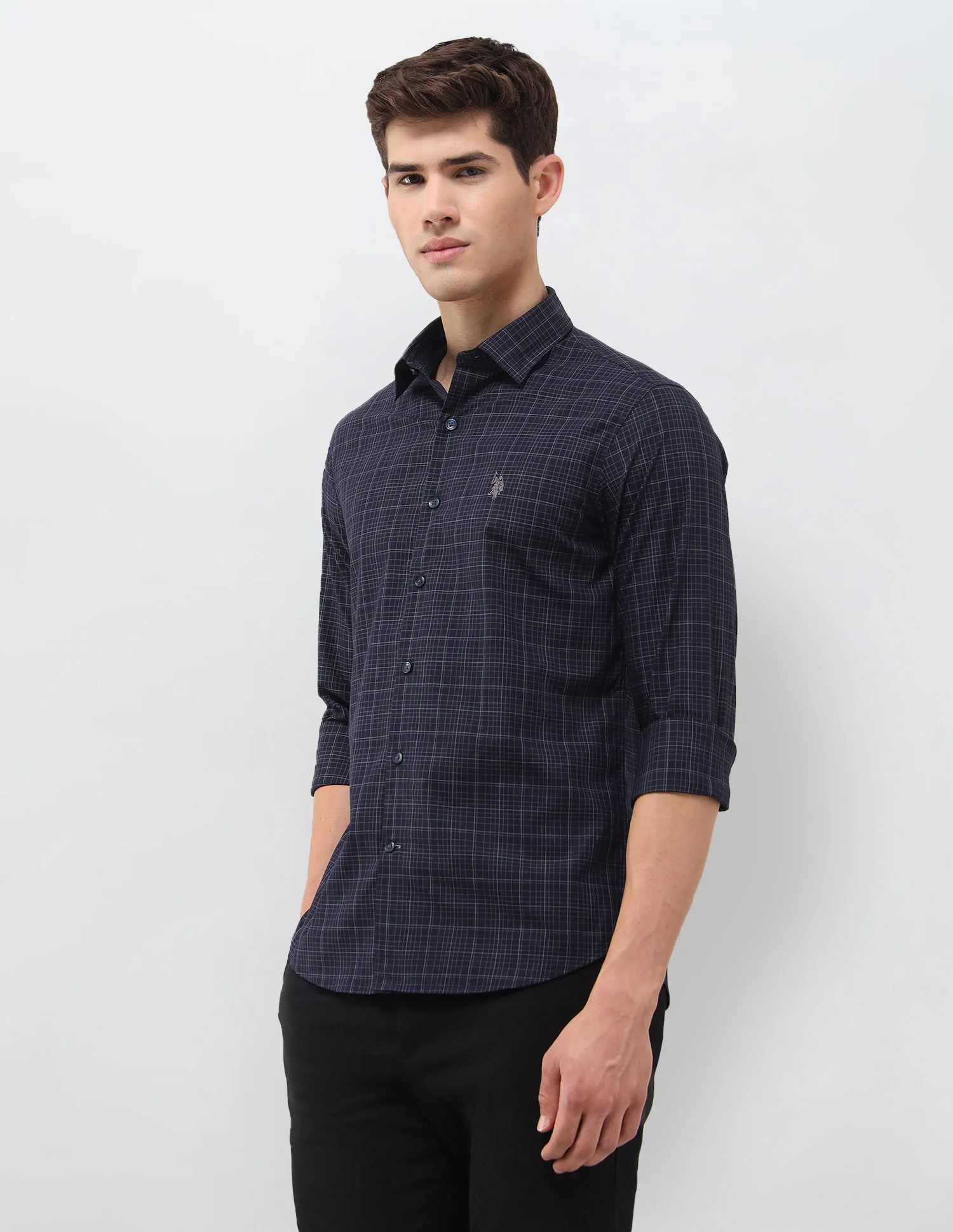 Grid Tattersall Checked Tailored Fit Shirt - Image 4