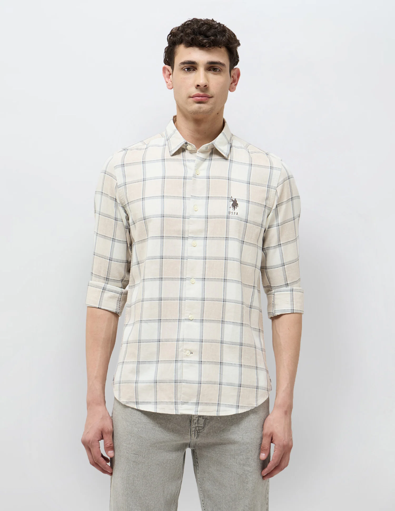 Grid Tattersall Checked Twill Shirt - Image 6