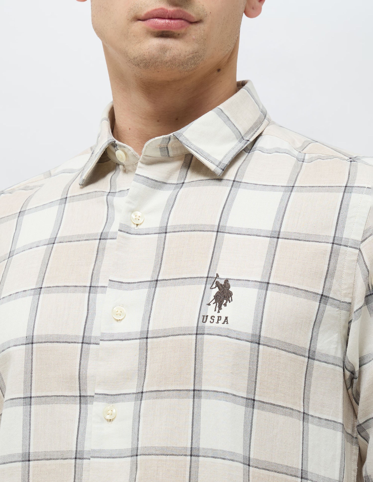 Grid Tattersall Checked Twill Shirt - Image 7