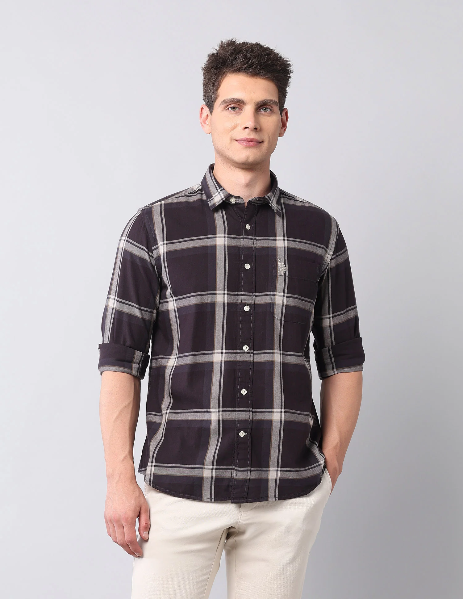 Grid Tattersall Checked Twill Shirt - Image 6