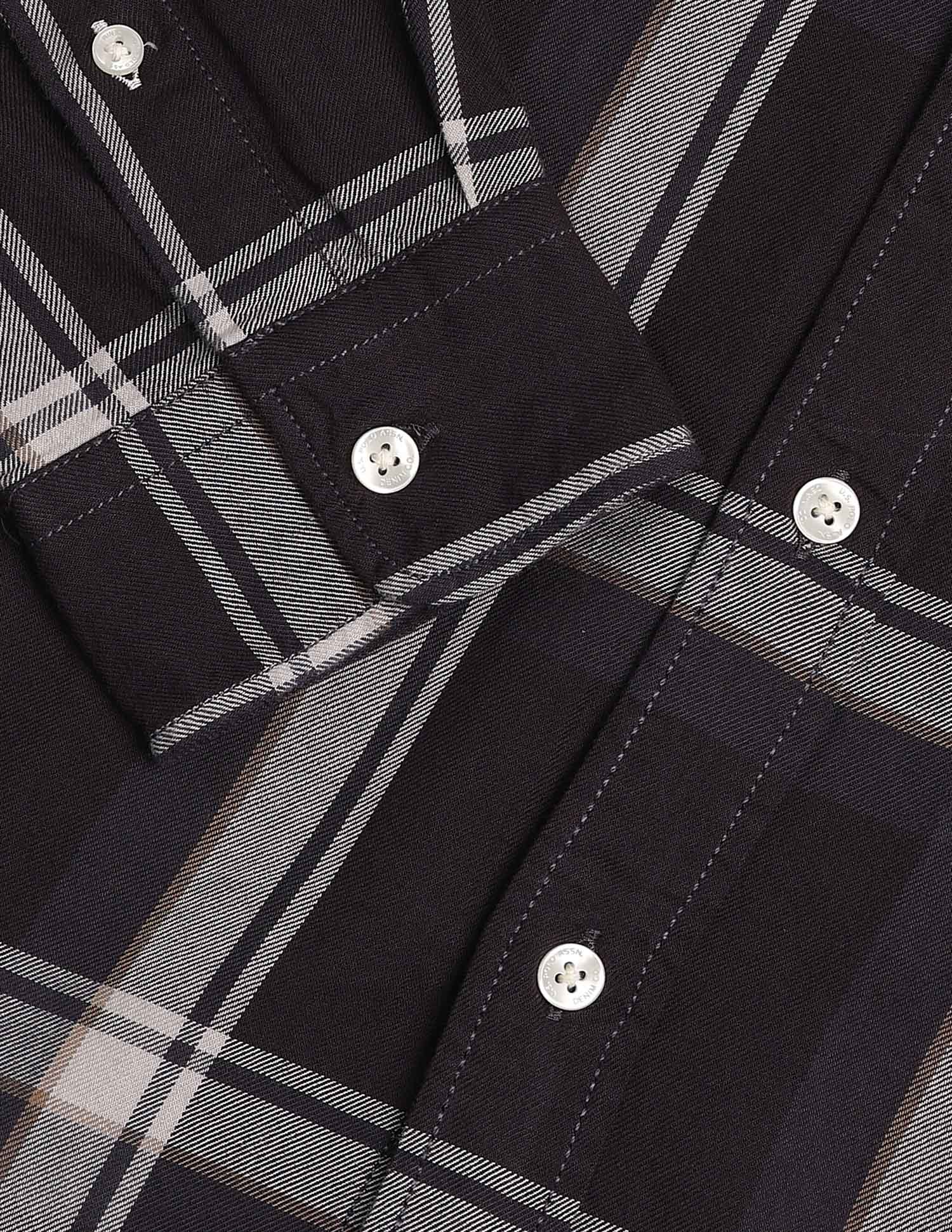 Grid Tattersall Checked Twill Shirt - Image 8