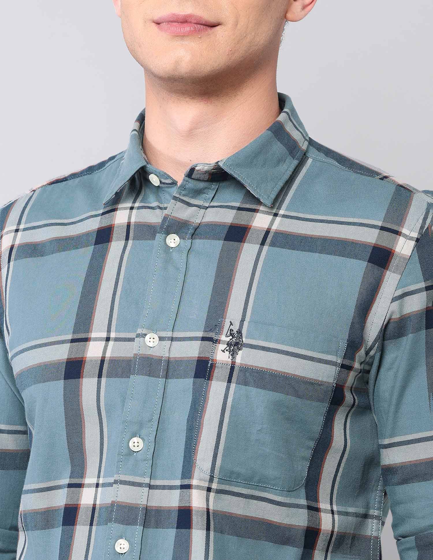 Grid Tattersall Checked Twill Shirt - Image 7