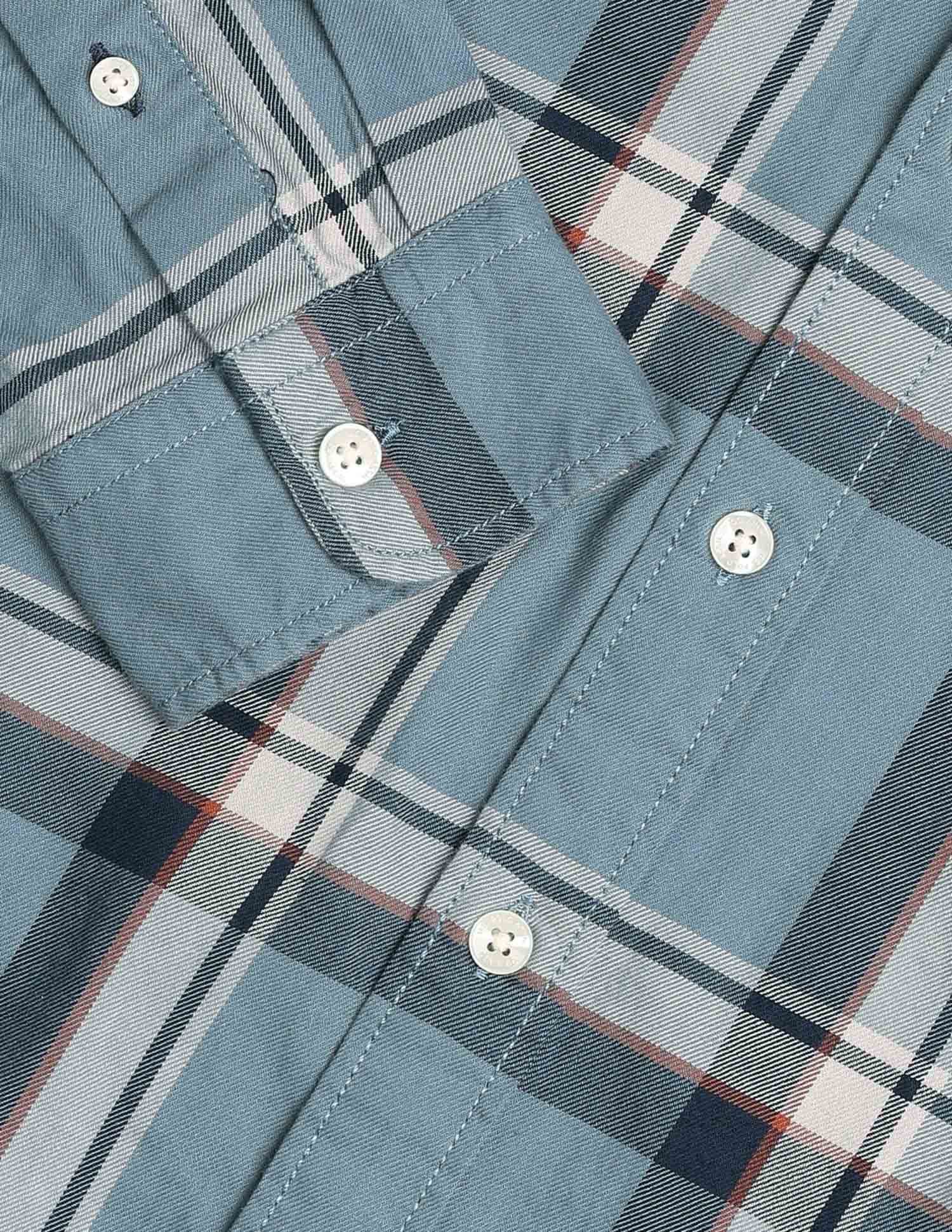 Grid Tattersall Checked Twill Shirt - Image 8