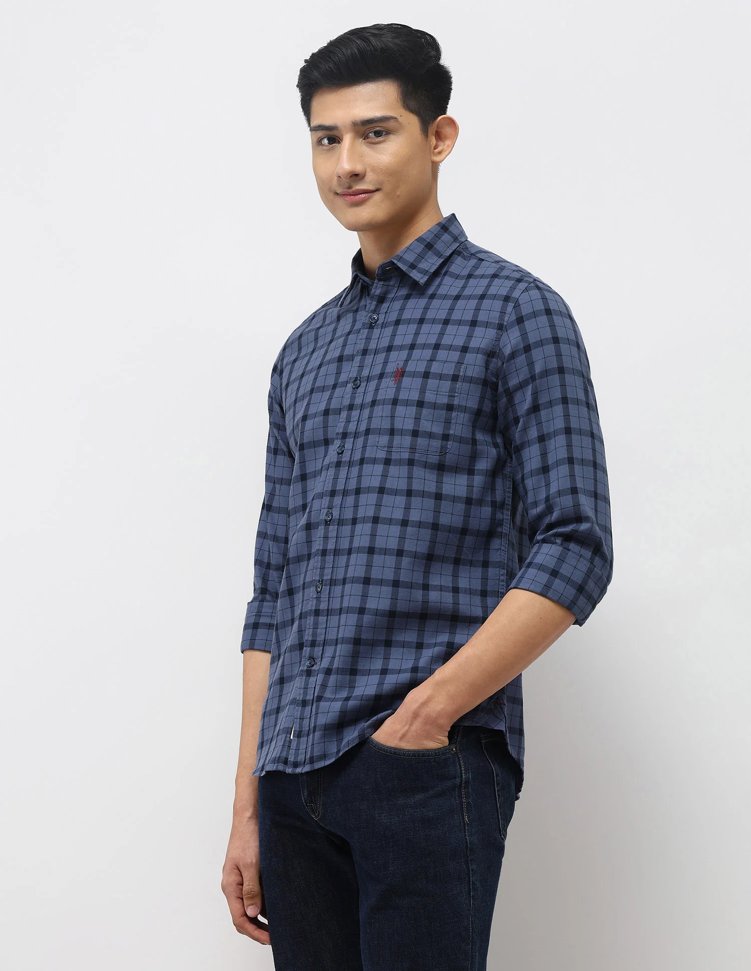Grid Tattersall Checked Twill Shirt - Image 4