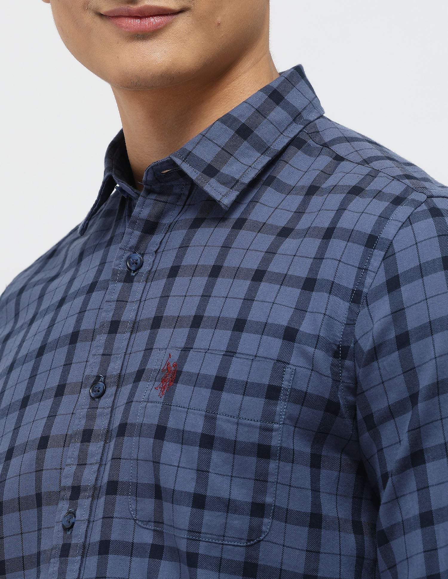 Grid Tattersall Checked Twill Shirt - Image 7