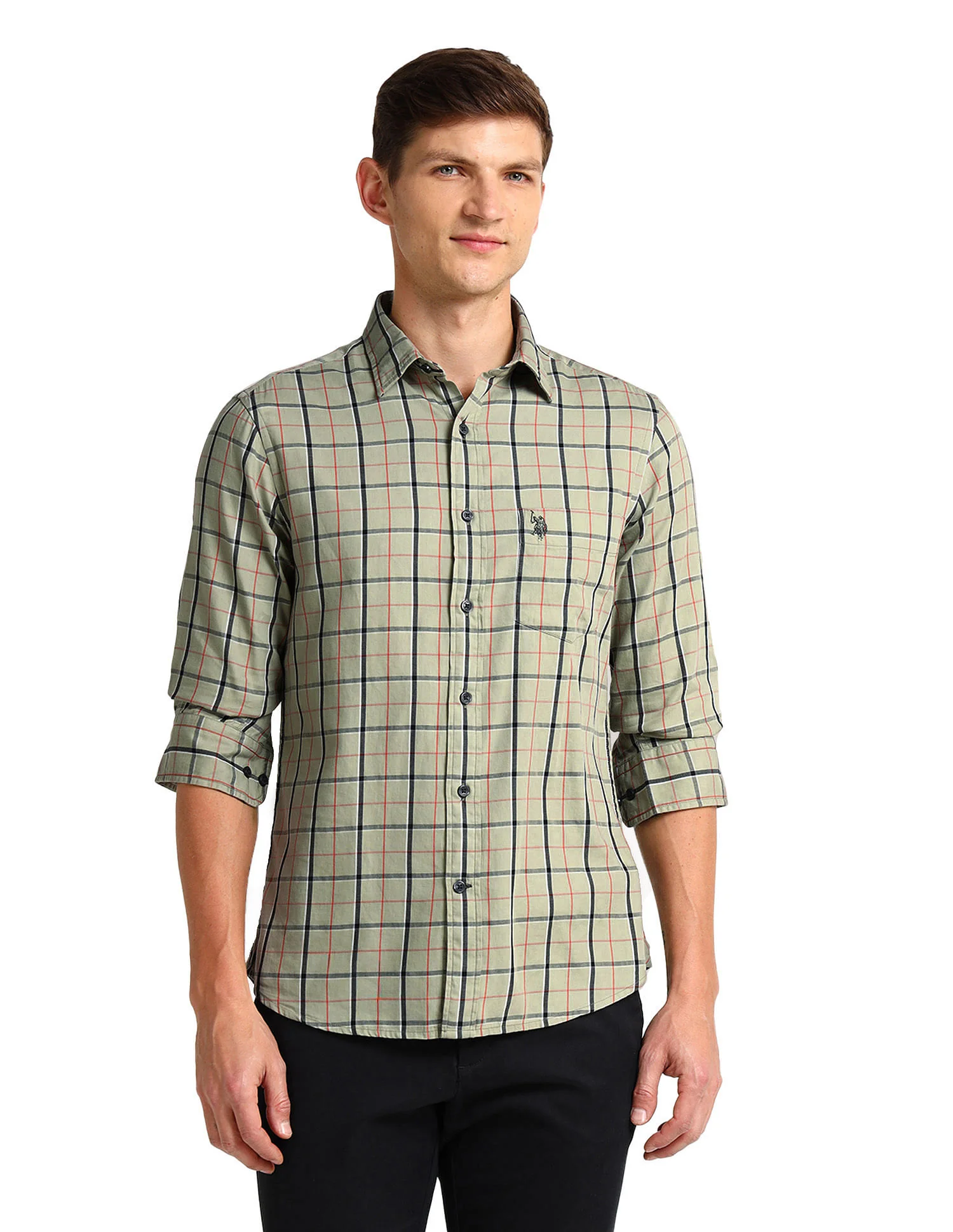 Gun Club Checked Tailored Fit Twill Shirt - Image 6