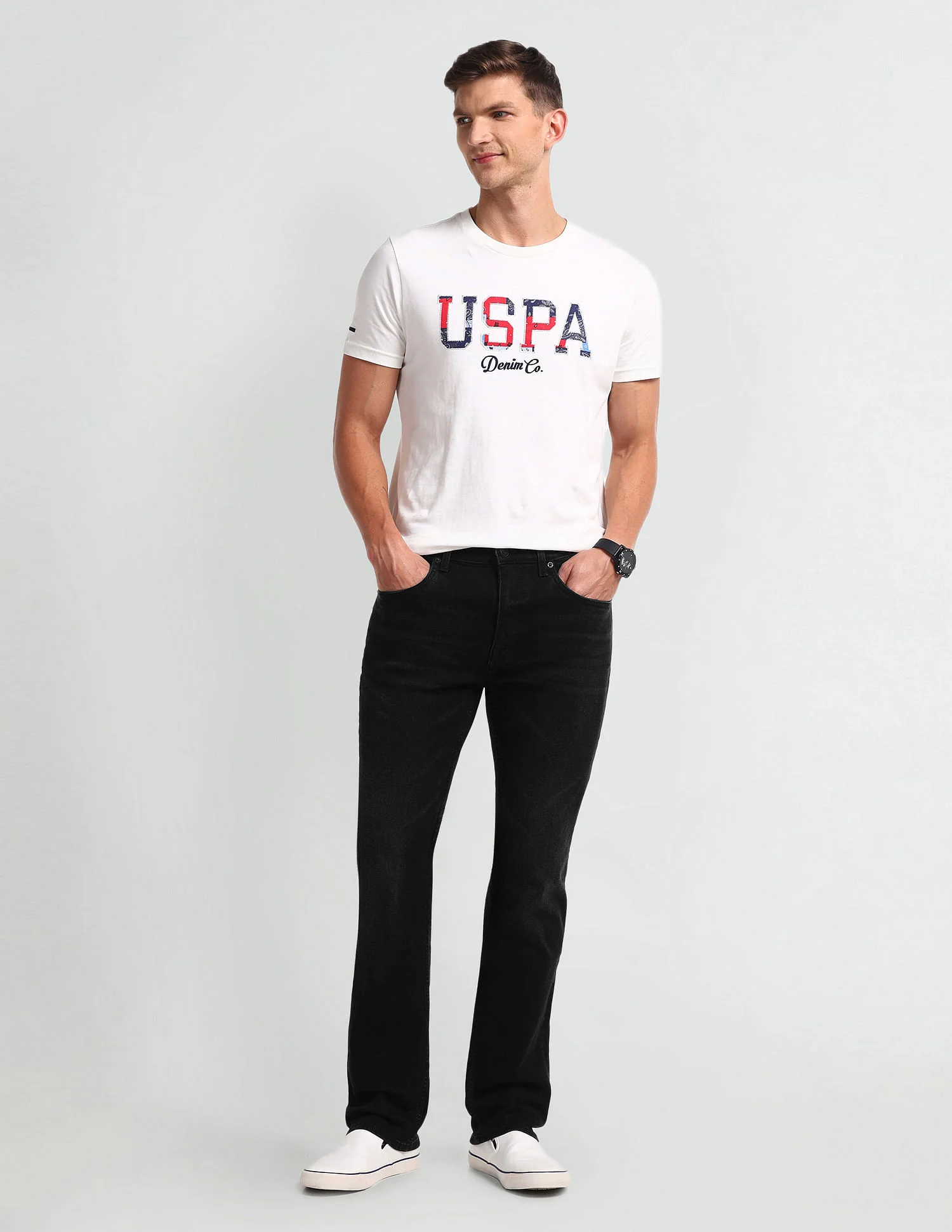 Harold Slim Straight Black Jeans - Image 3