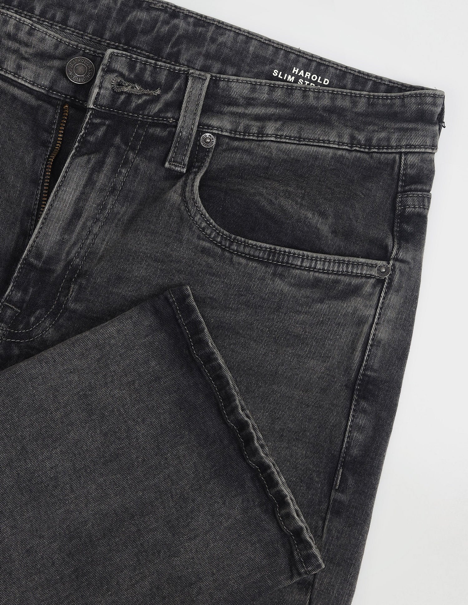 Harold Slim Straight Black Jeans - Image 2