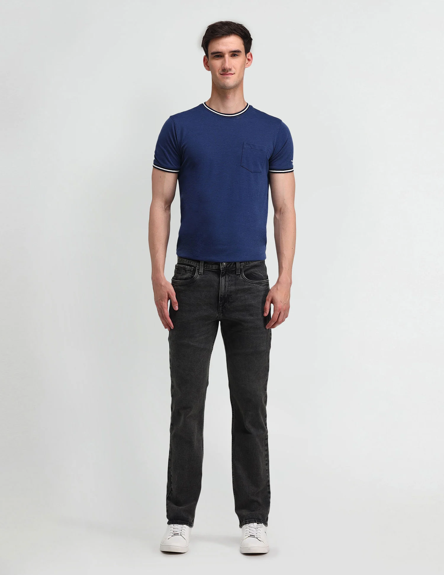 Harold Slim Straight Black Jeans - Image 3