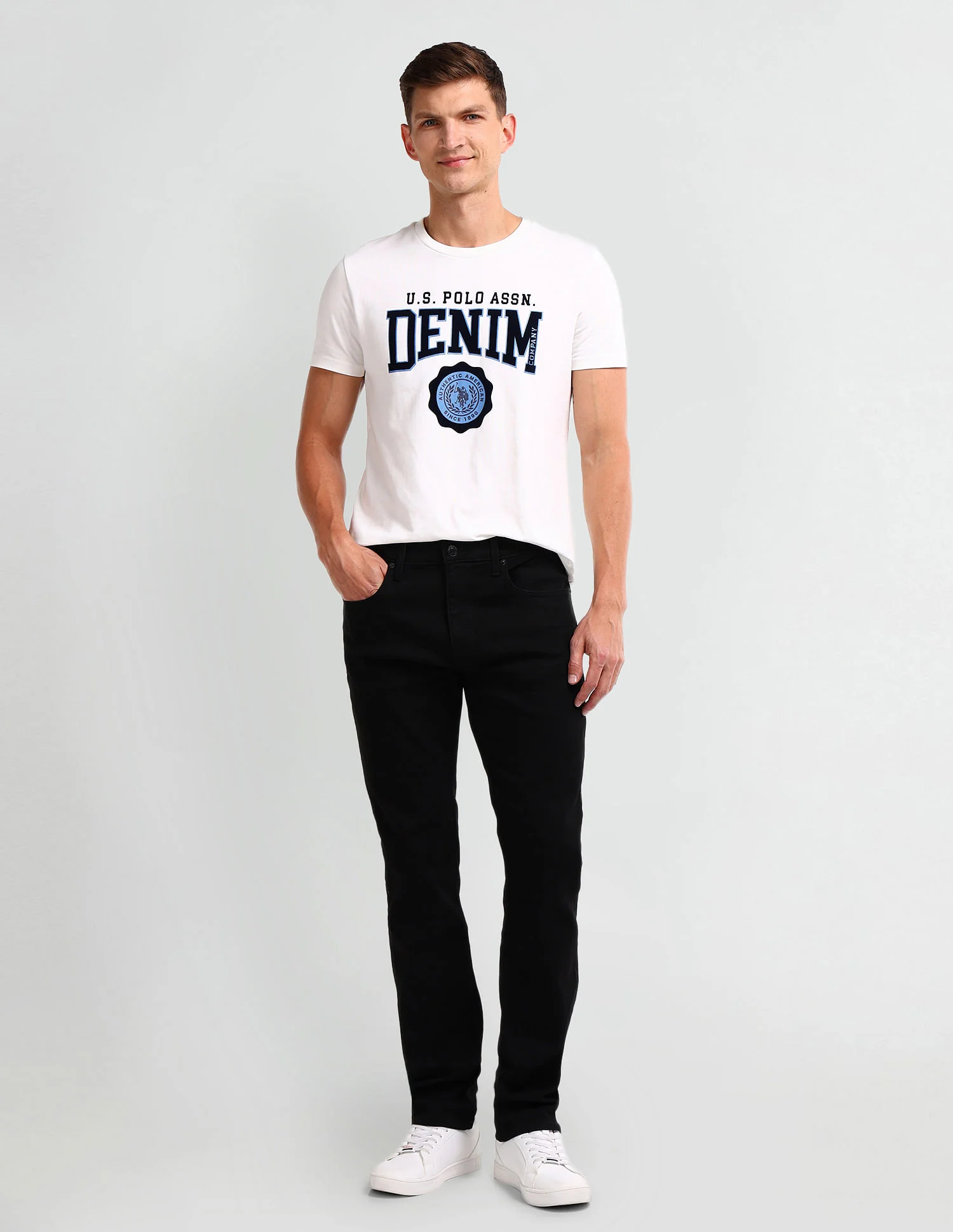 Harold Slim Straight Black Jeans - Image 3