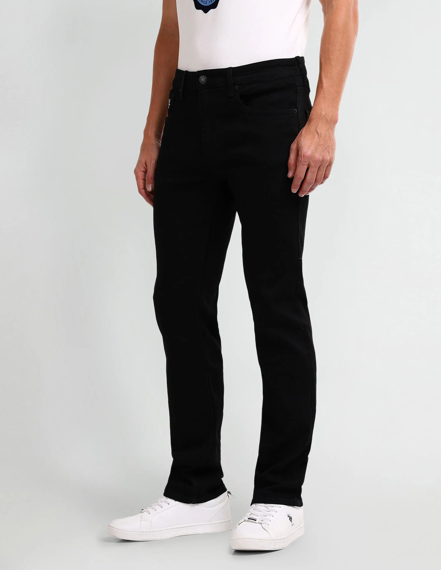 Harold Slim Straight Black Jeans - Image 4