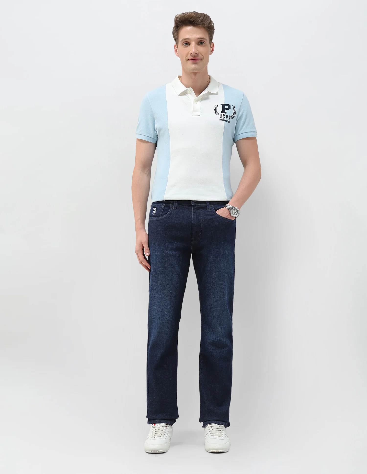 Harold Slim Straight Blue Jeans - Image 3