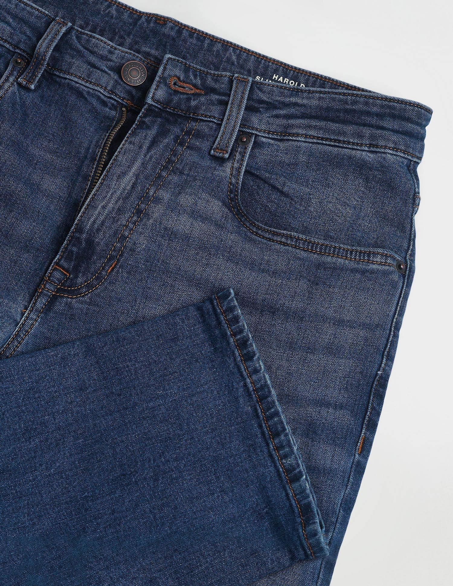 Harold Slim Straight Blue Jeans - Image 2
