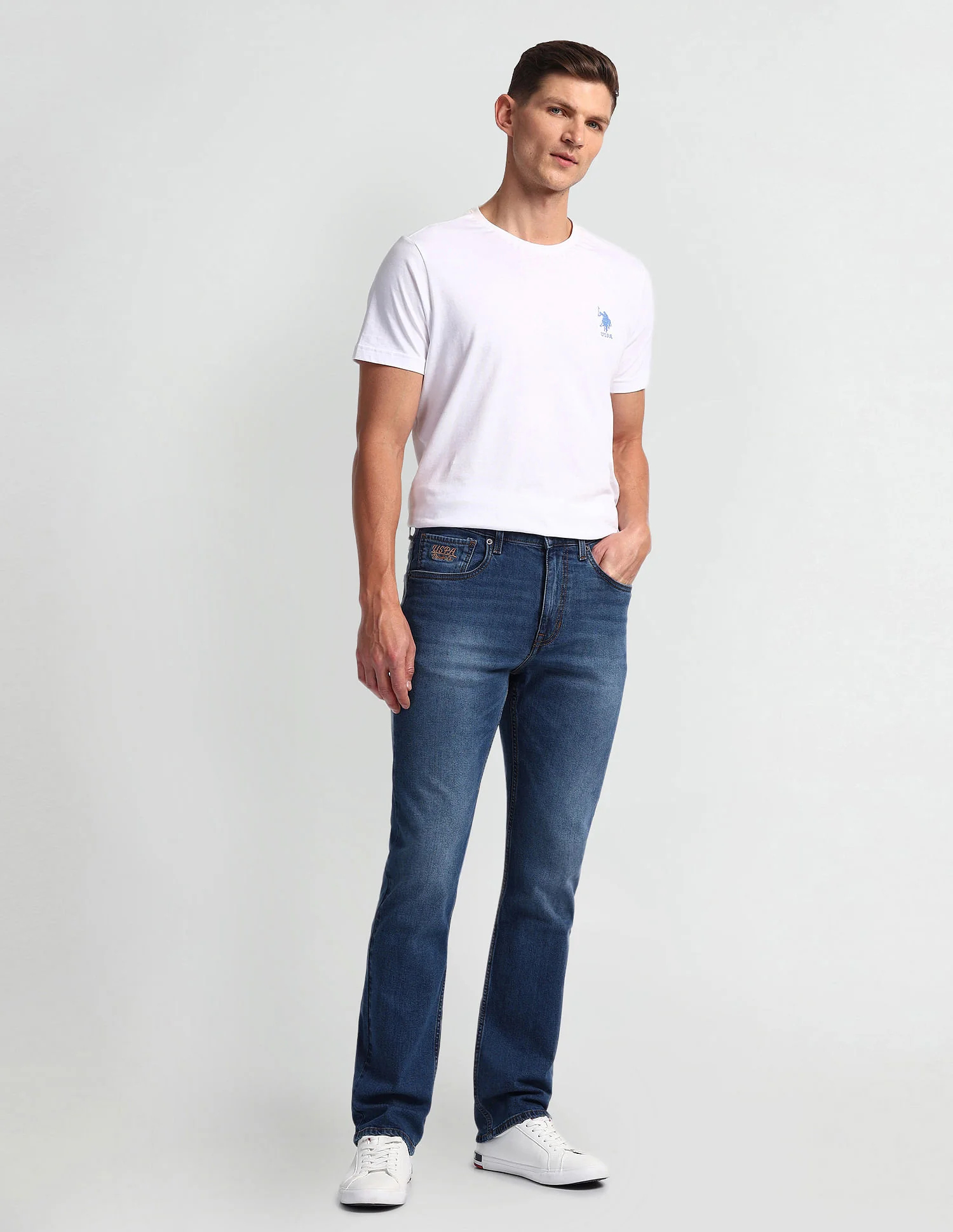 Harold Slim Straight Blue Jeans - Image 3